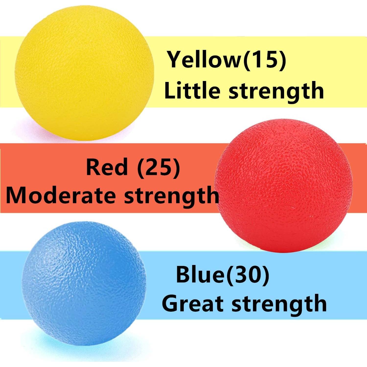 3 Pelotas de Estrés FMELAH con 3 Resistencias para Mano