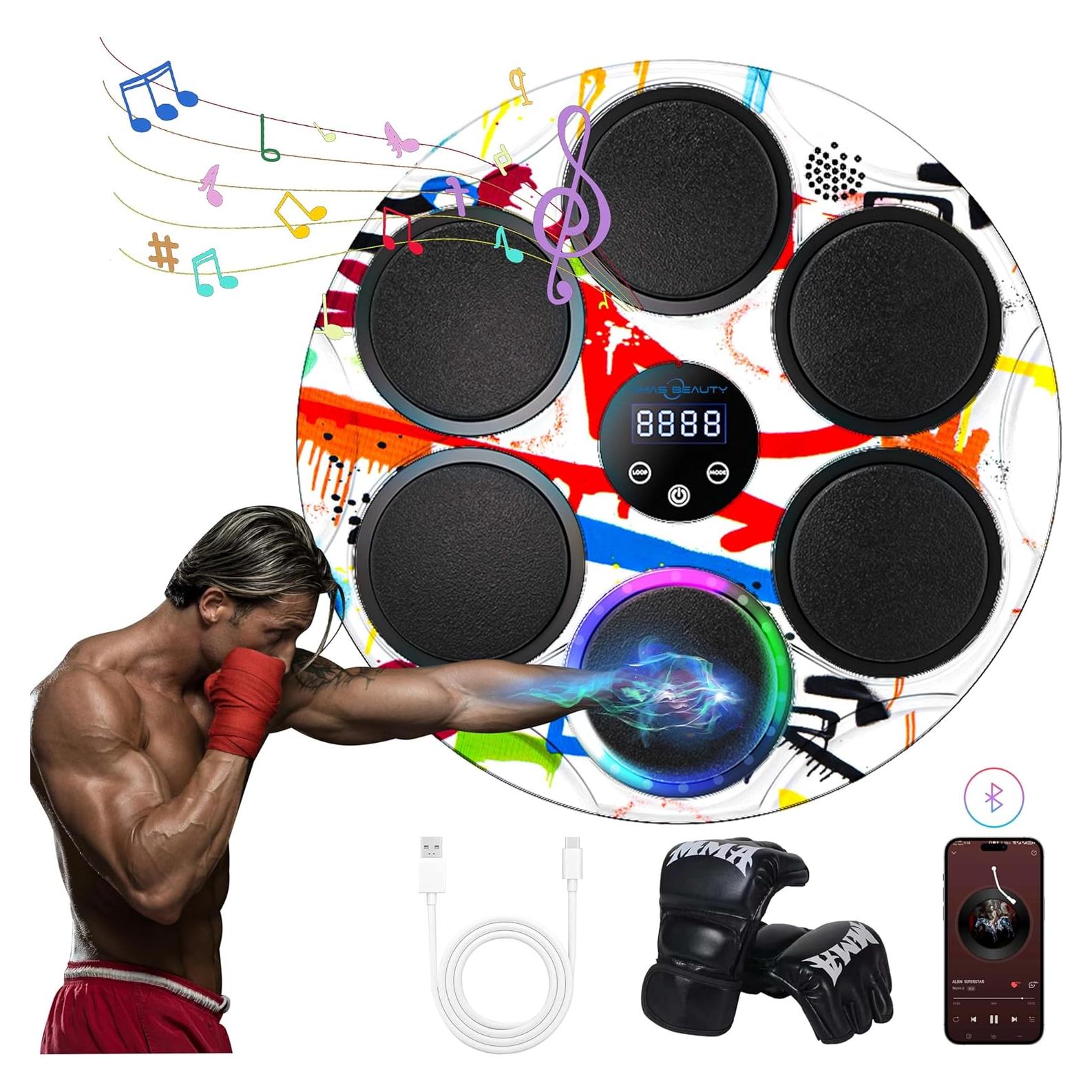 Máquina de Boxeo AMAS Beauty con Guantes y Bluetooth