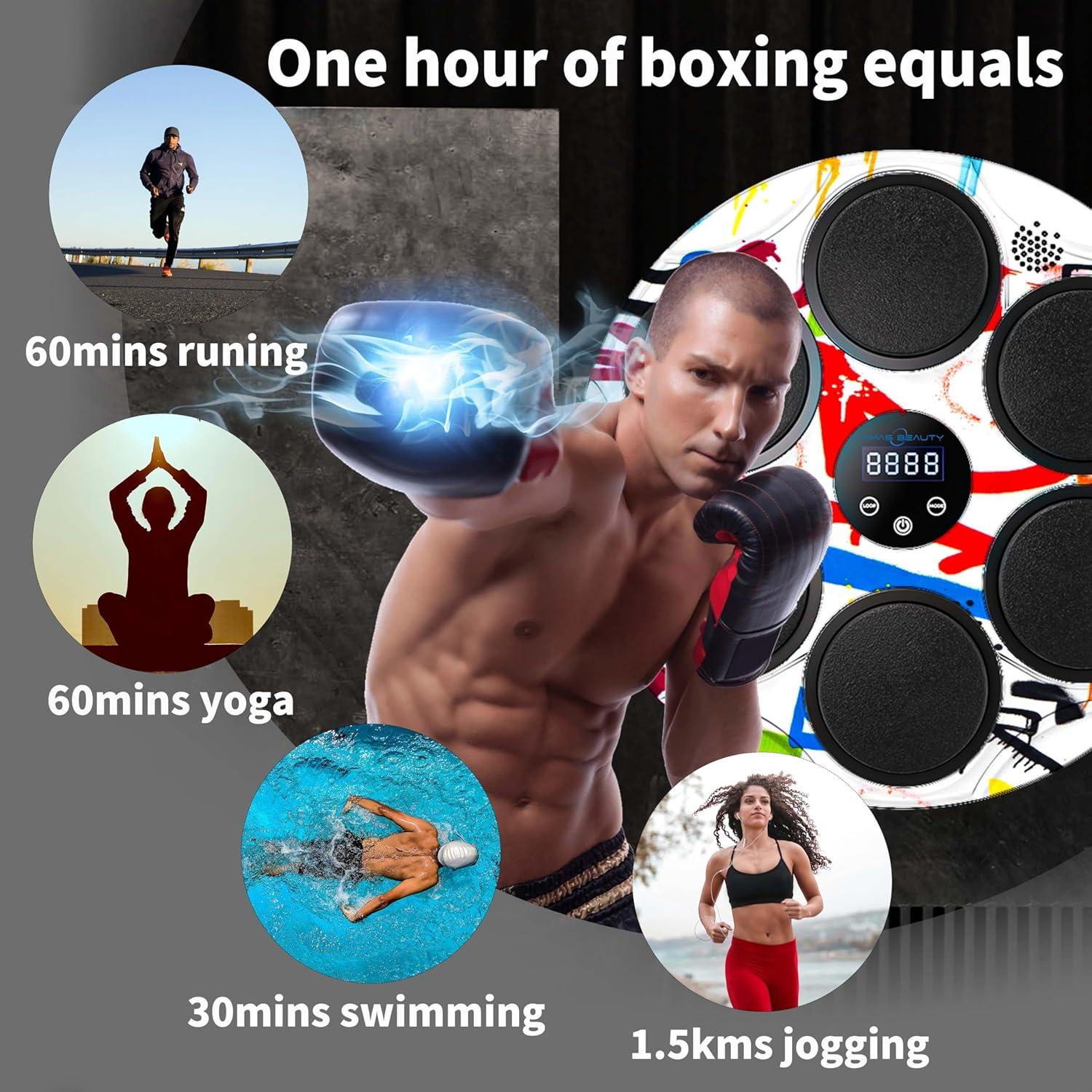 Máquina de Boxeo AMAS Beauty con Guantes y Bluetooth