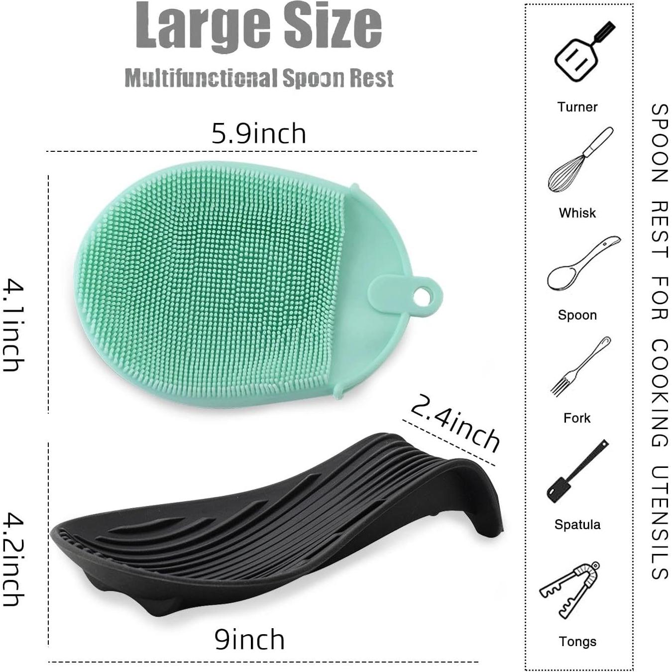 Soporte de Cuchara de Silicona Vimstury Antideslizante 22.9cm