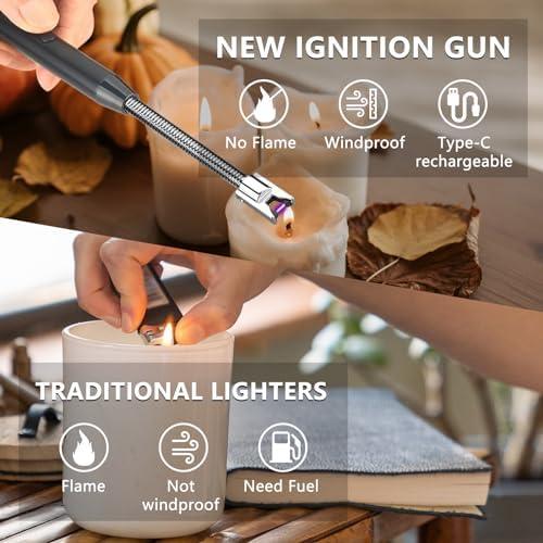 Encendedor Eléctrico de Plasma YOZWOO Recargable USB Negro