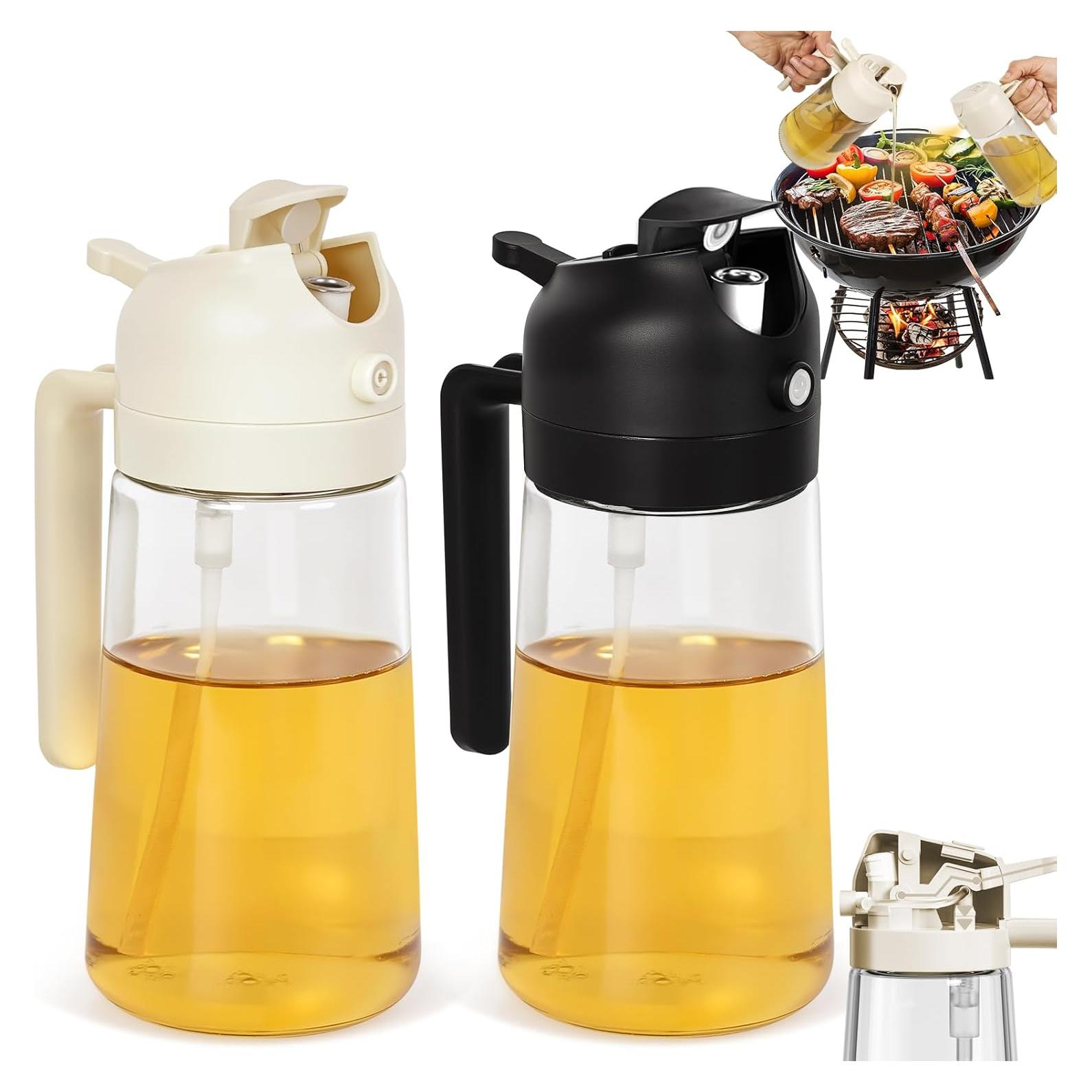 Dispensador de Aceite de Oliva CJT 470ml 2 en 1 Spray y Vertedor