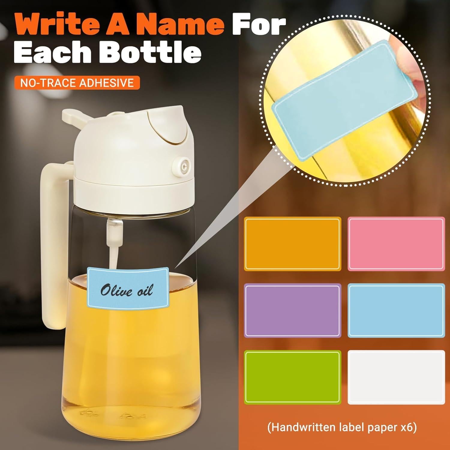 Dispensador de Aceite de Oliva CJT 470ml 2 en 1 Spray y Vertedor