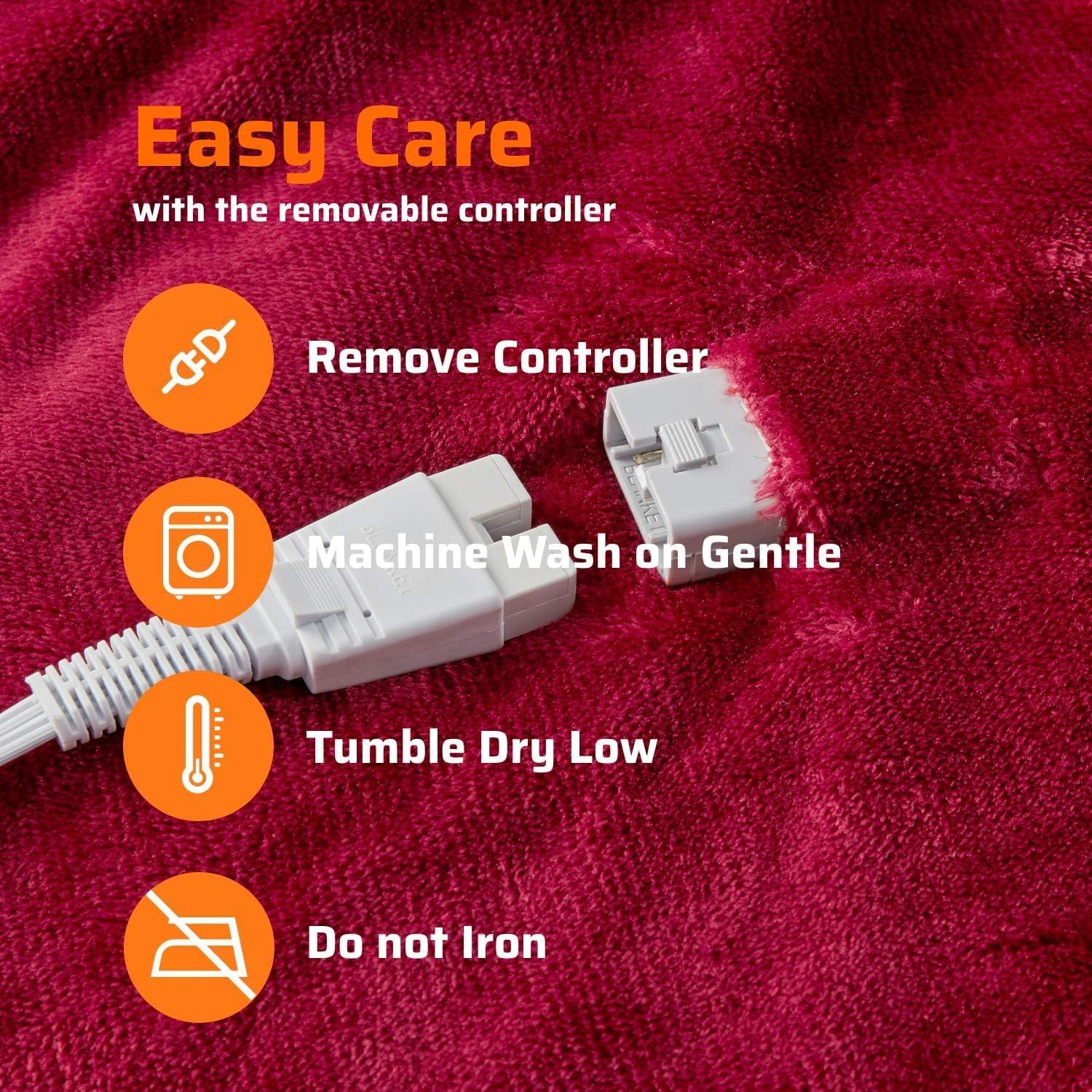 Manta Eléctrica Doble Control Degrees of Comfort Queen Rojo