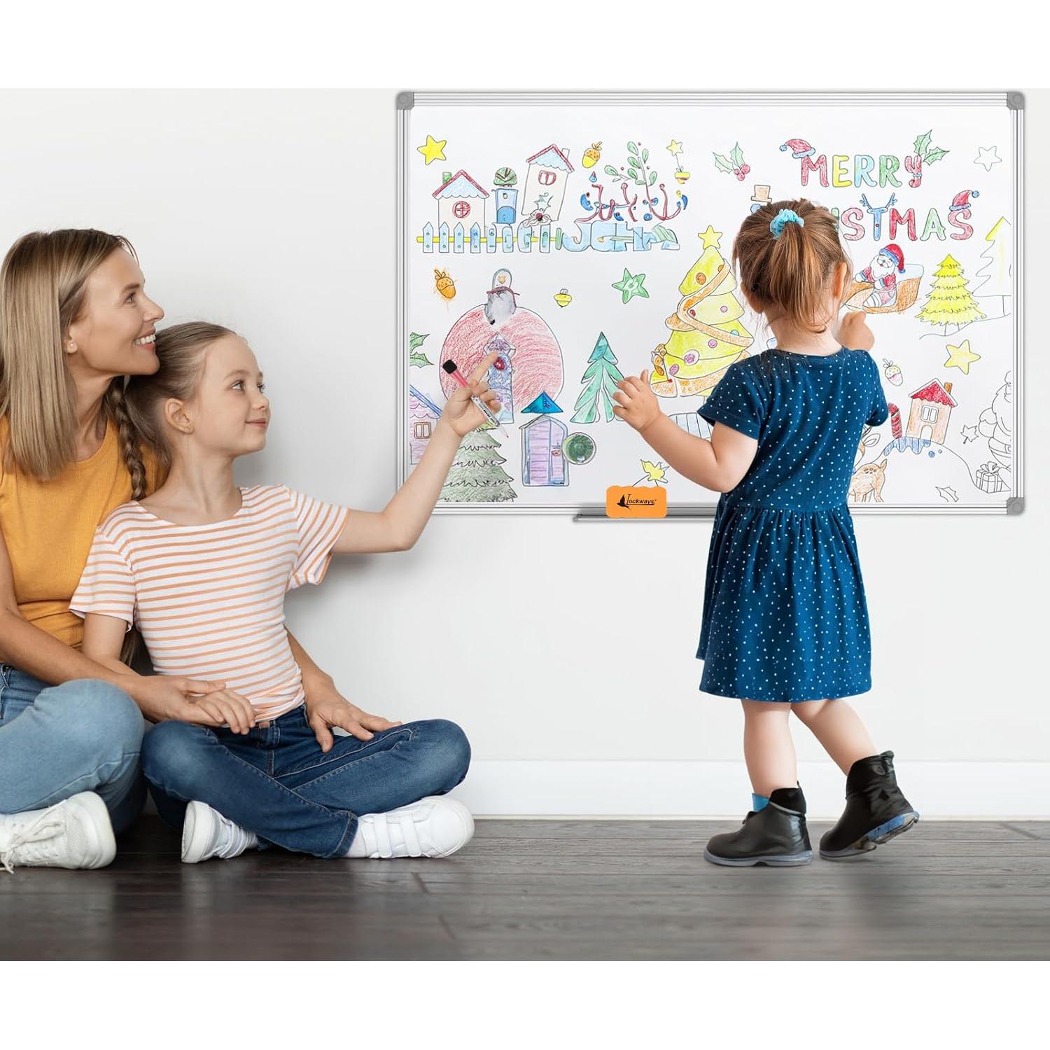 Tablero Blanco Lockways 121.9 x 91.4 cm Pizarra Magnética