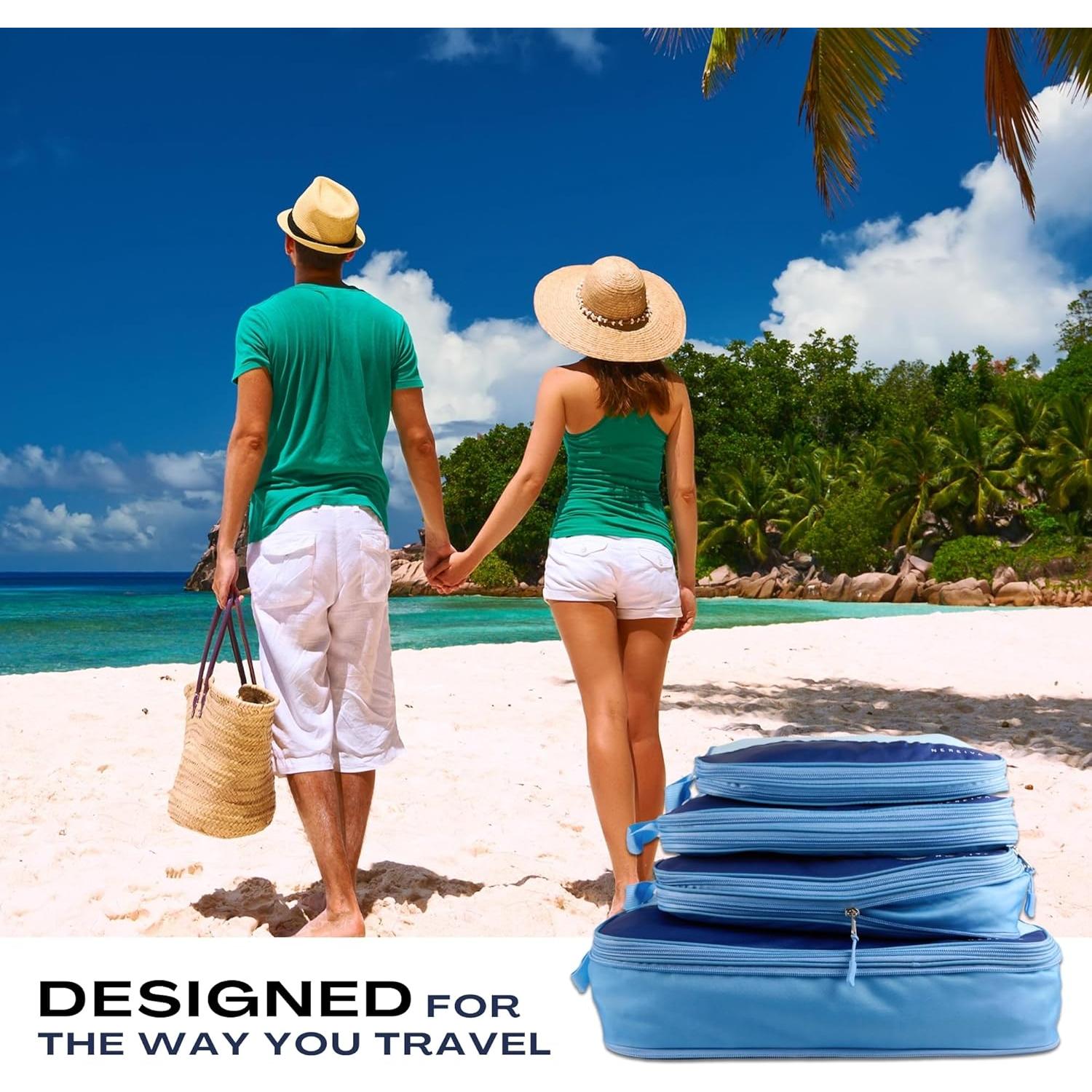 Set de 4 Cubos de Empaque Nereiva - Azul Marino - rPET