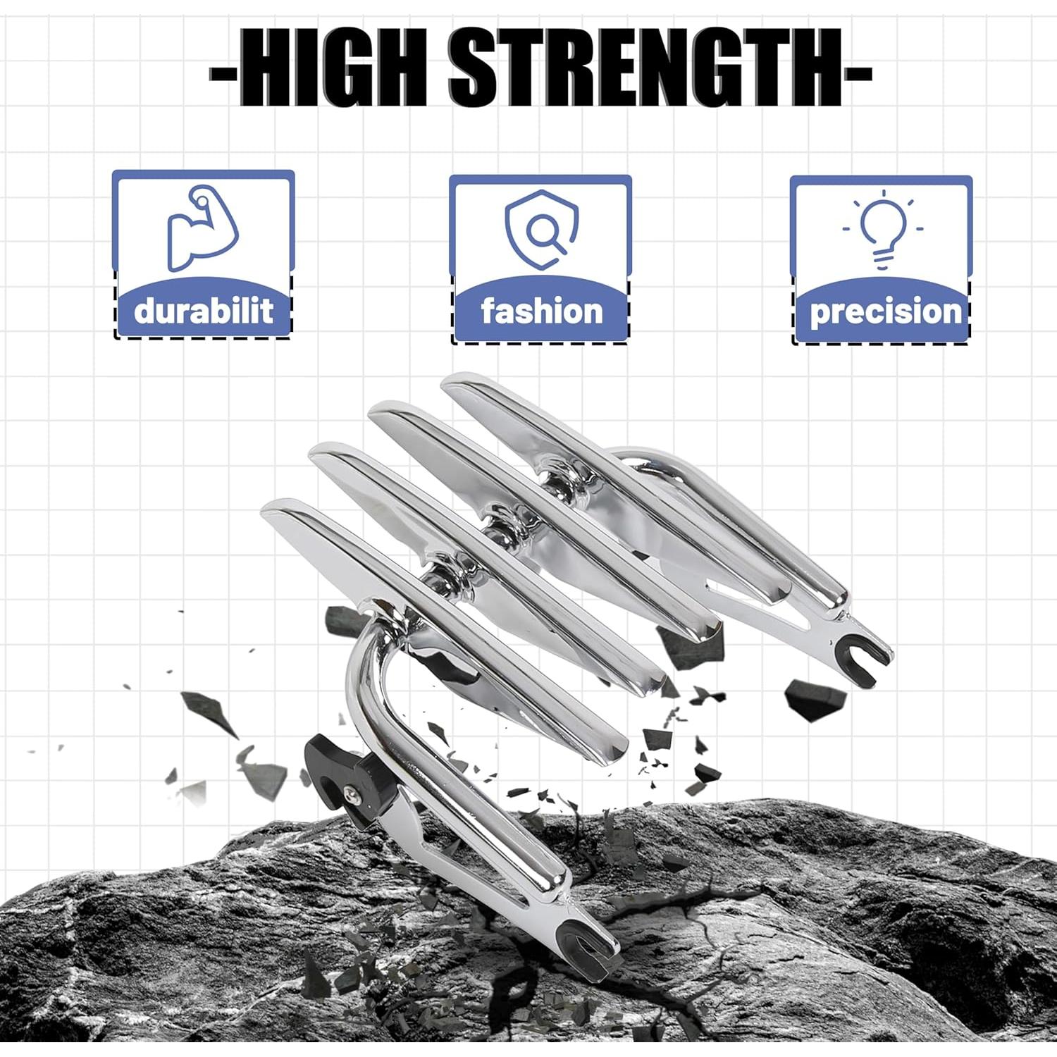 Soporte de Equipaje Desmontable ECOTRIC Cromado 2009-2024 Harley