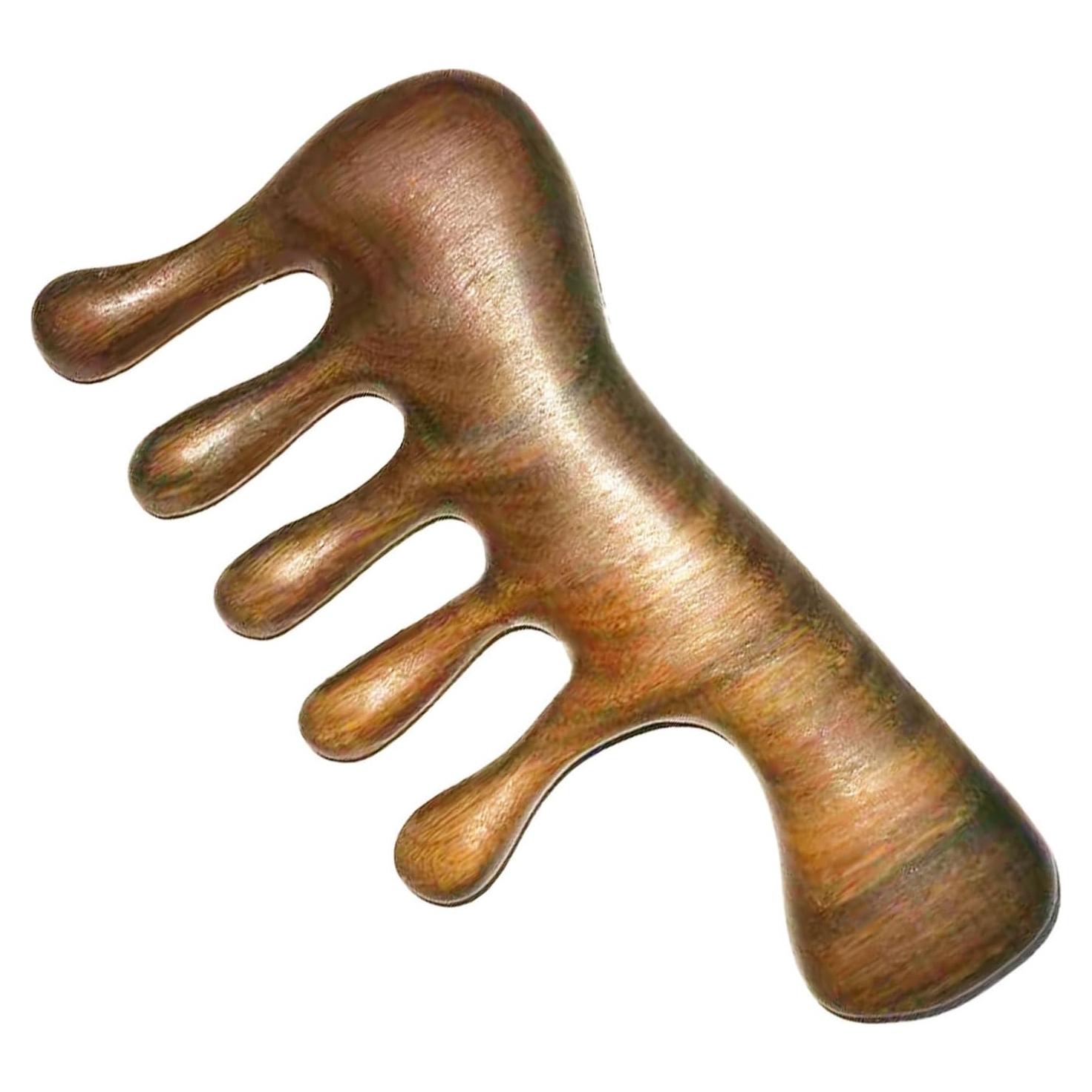 Peine de Masaje Gua Sha OULIGET de Madera Natural 10x5cm