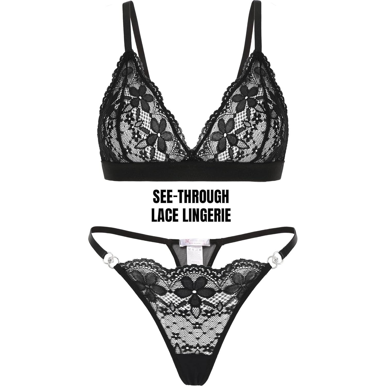 Conjunto de Lencería Avidlove Sexy de Encaje S-XXL