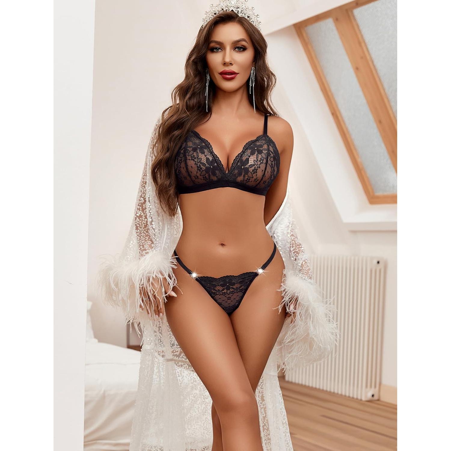 Conjunto de Lencería Avidlove Sexy de Encaje S-XXL