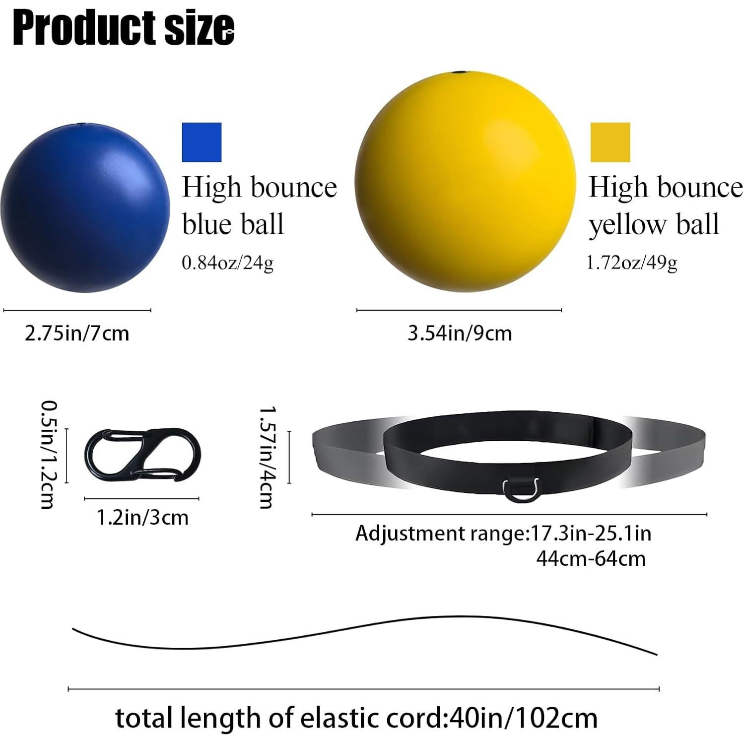 Juego de Pelotas de Reflexión Zspedtime - Boxeo 2 Tamaños