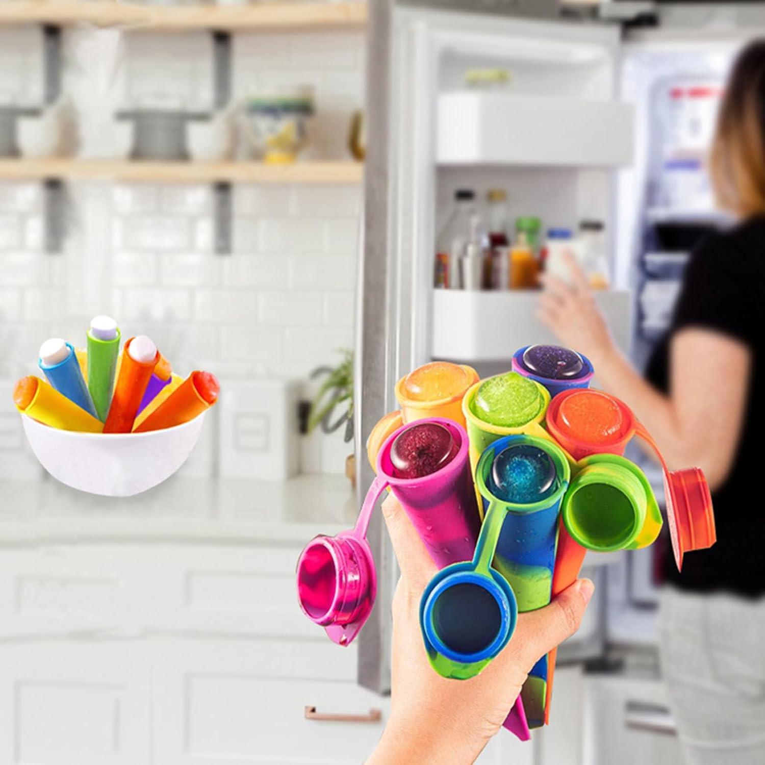 Moldes de Paletas de Hielo Wpunwen Silicona 6 Pcs Multicolor