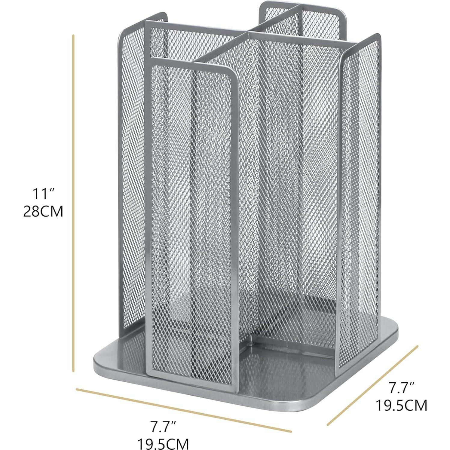 Soporte Organizador de Tazas ANNOVA Plata 4 Compartimentos