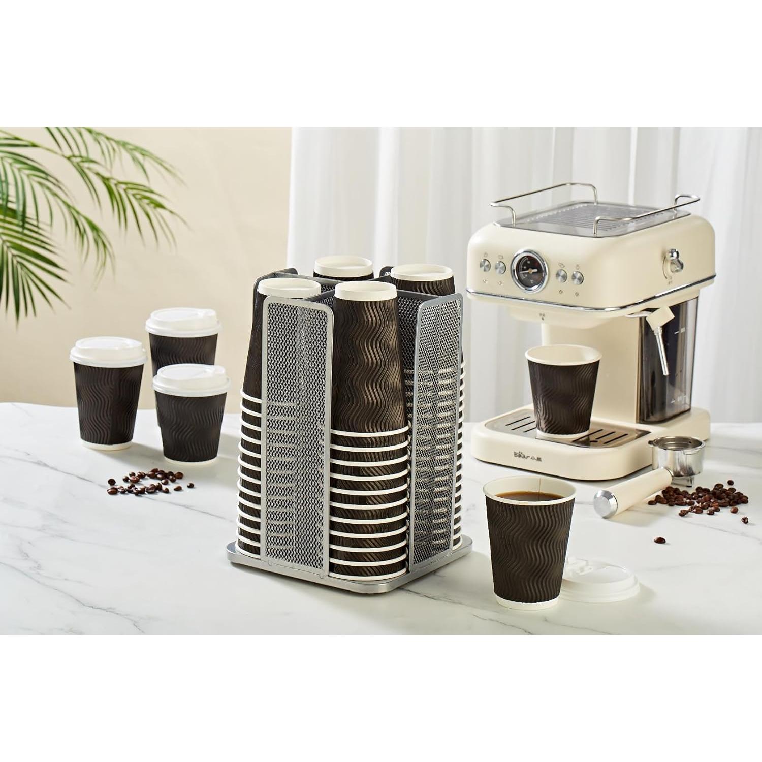 Soporte Organizador de Tazas ANNOVA Plata 4 Compartimentos