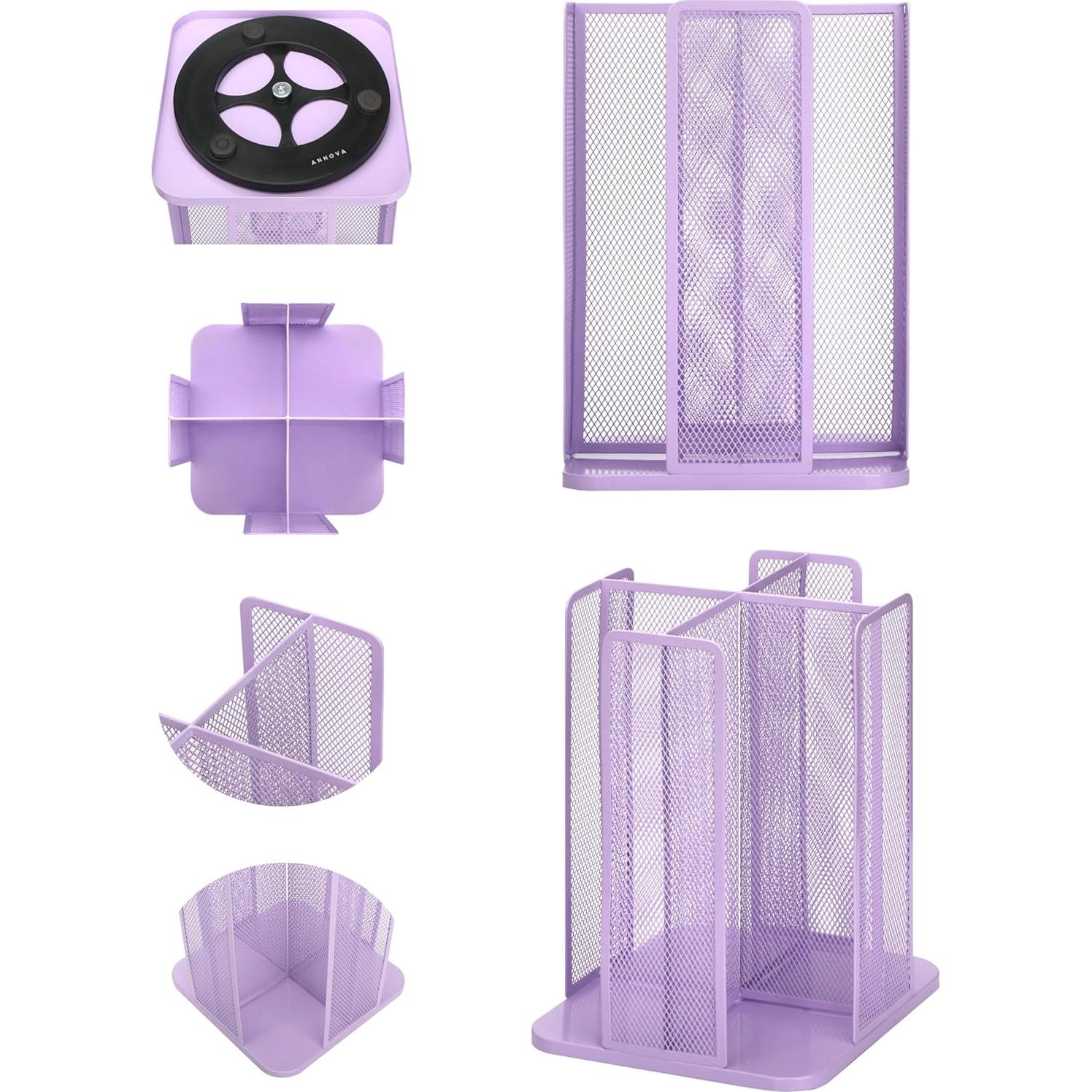 Soporte Organizador de Tazas ANNOVA 4 Compartimentos Púrpura