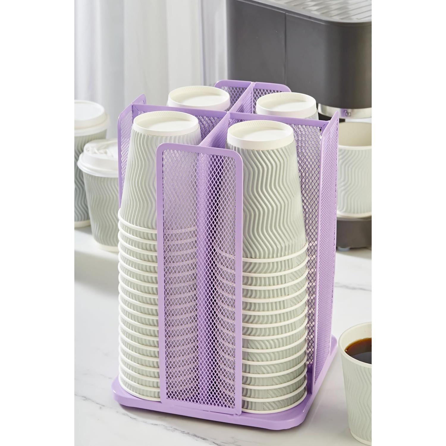 Soporte Organizador de Tazas ANNOVA 4 Compartimentos Púrpura