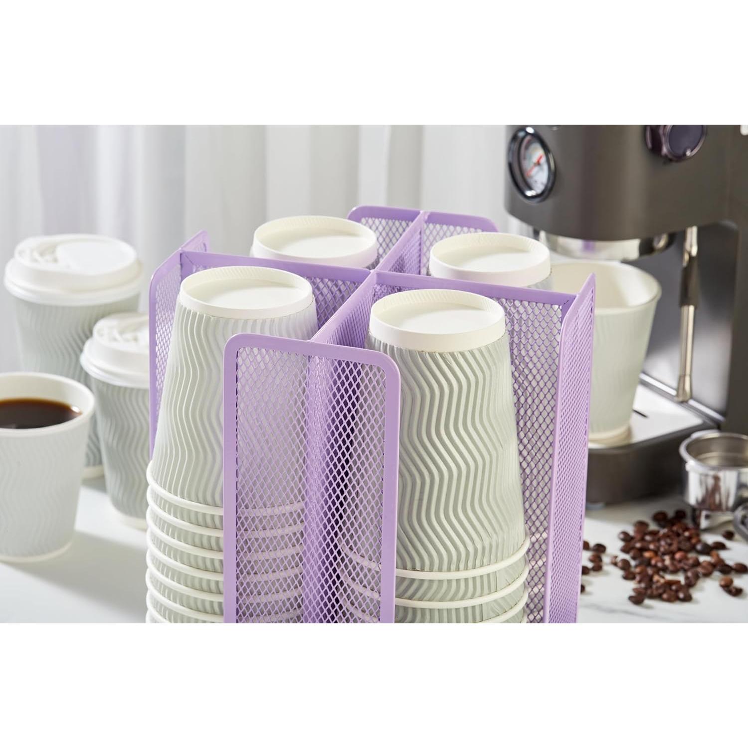 Soporte Organizador de Tazas ANNOVA 4 Compartimentos Púrpura