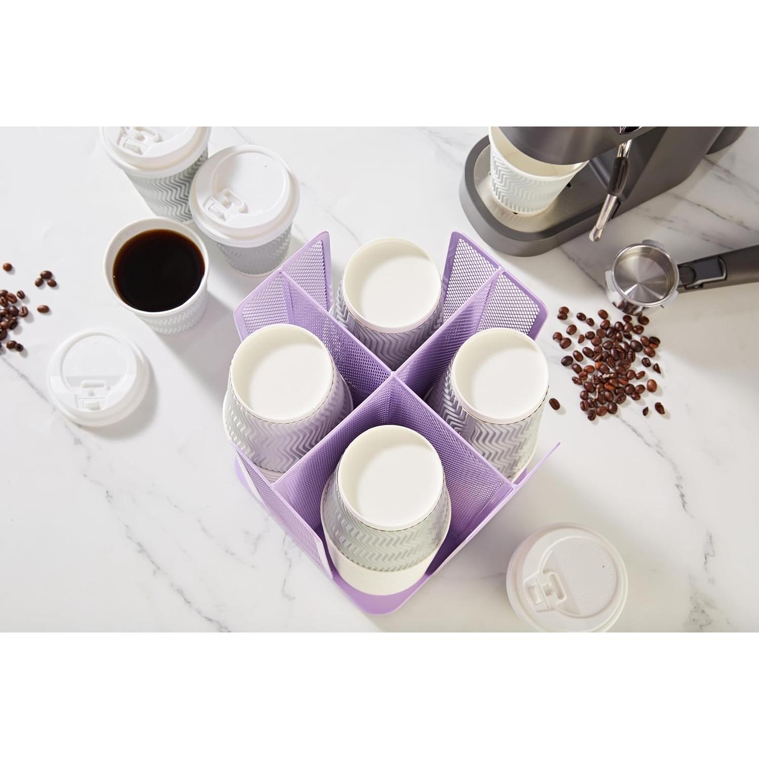 Soporte de Tazas de Papel Annova Rotatorio 360° Lila