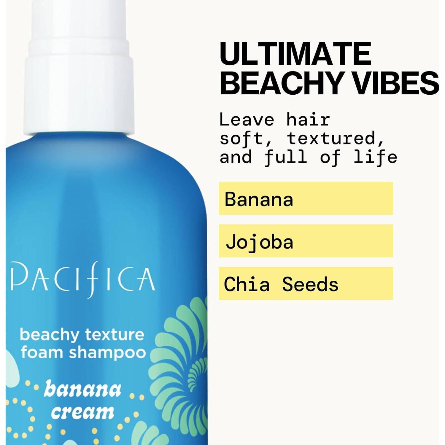 Champú Espumoso Texturizante Pacifica Crema de Plátano 421g