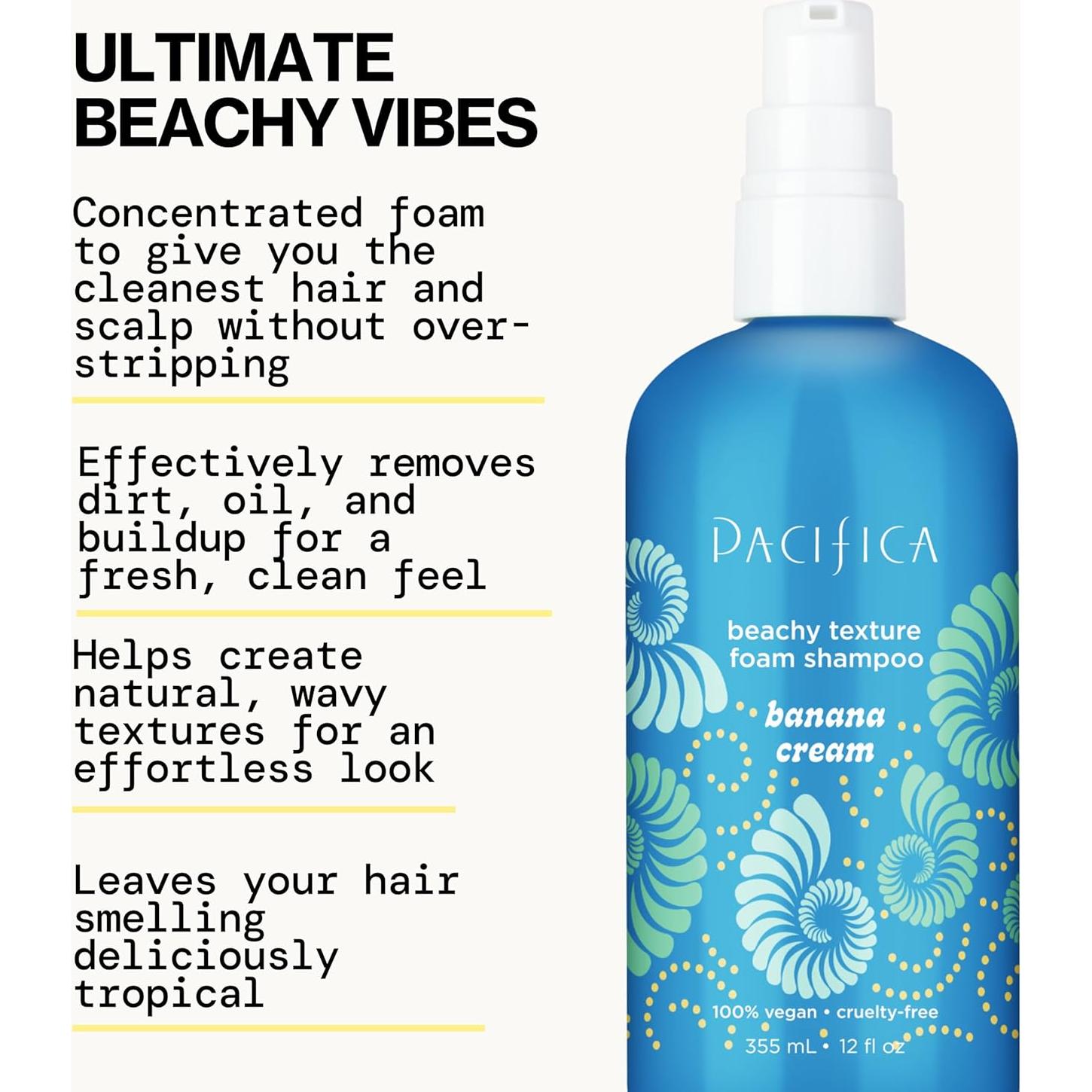 Champú Espumoso Texturizante Pacifica Crema de Plátano 421g