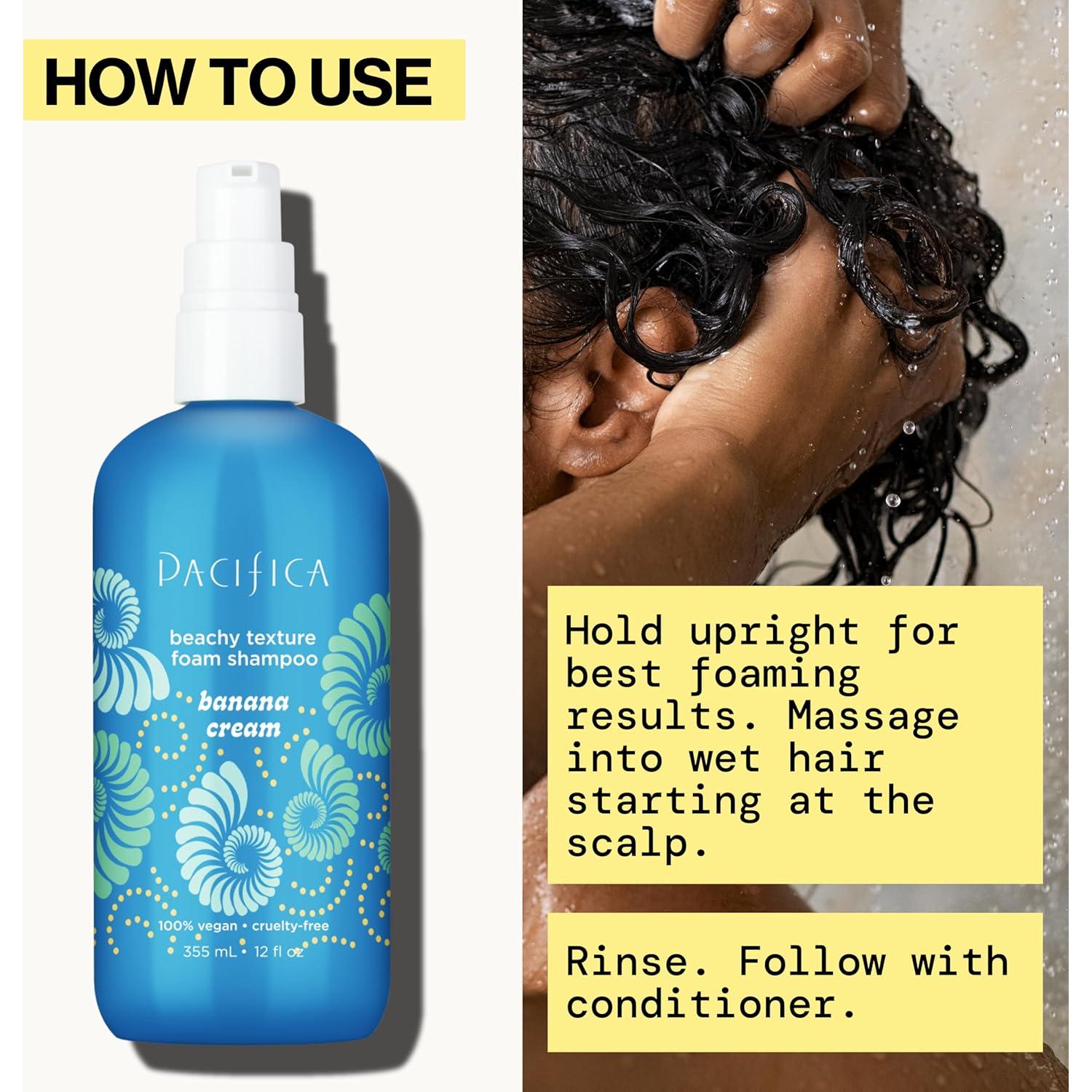 Champú Espumoso Texturizante Pacifica Crema de Plátano 421g