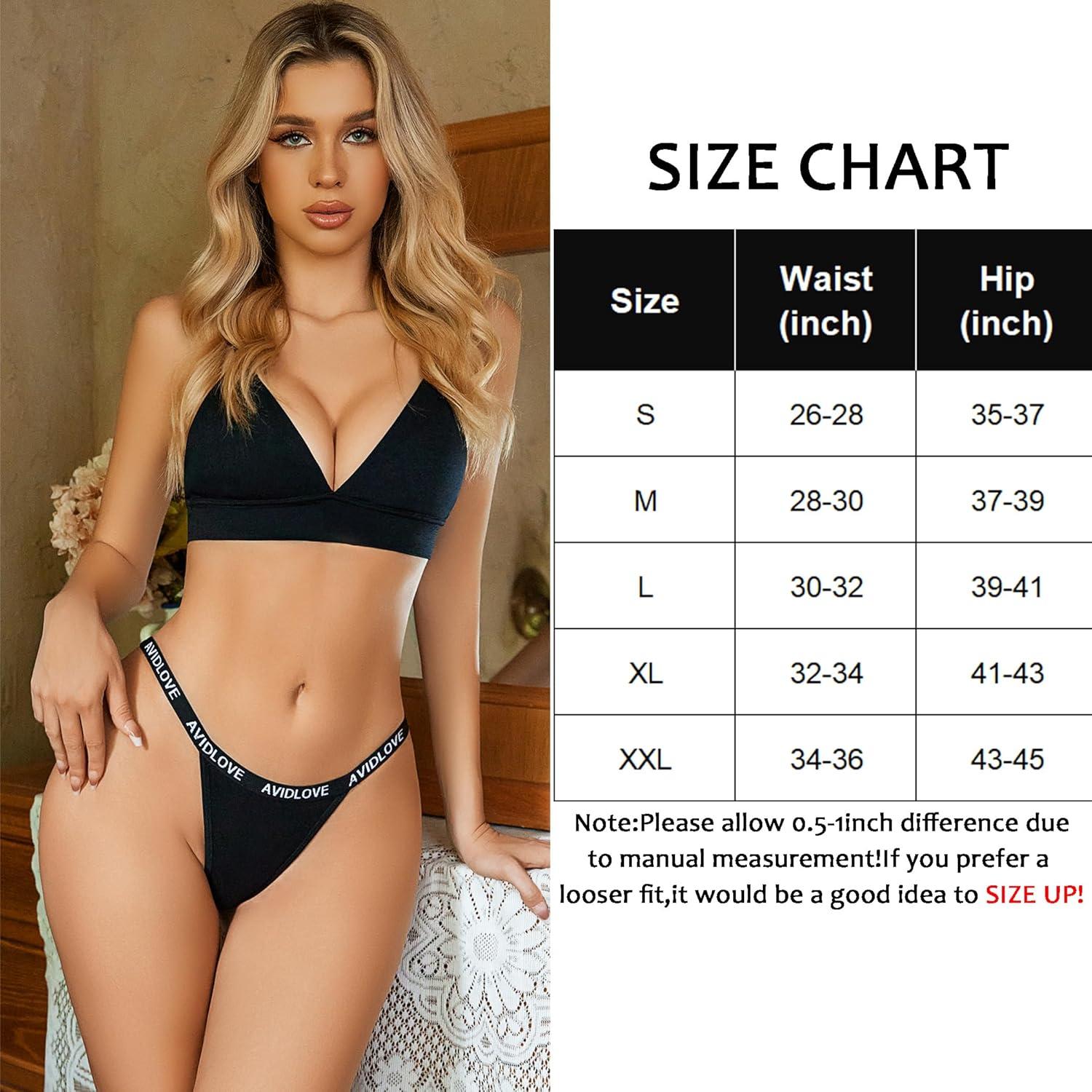 Braguitas Bikini Avidlove Algodón Cuerda Dama Talla Mediana