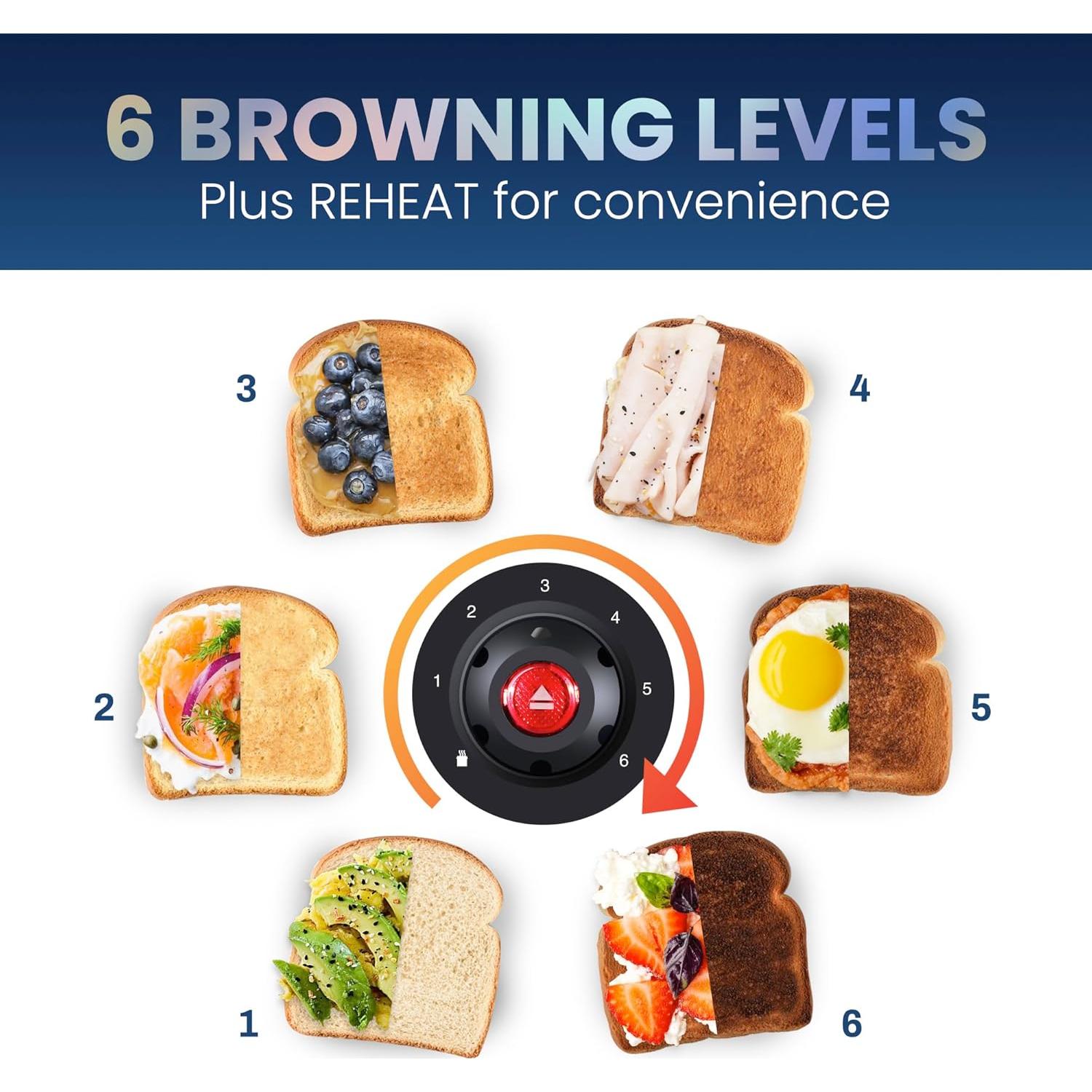 Tostadora Elite Gourmet ECT2428 Acero Inoxidable 2 Rebanadas