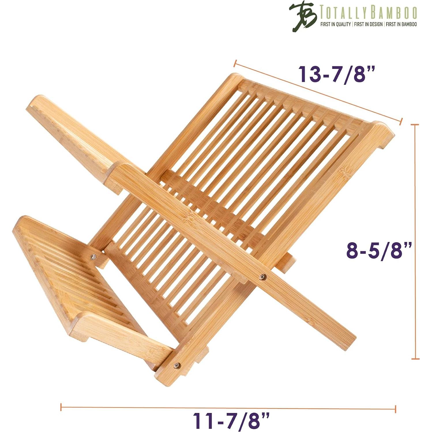 Estante de Secado de Platos Compacto Totally Bamboo 35.4x30.2cm