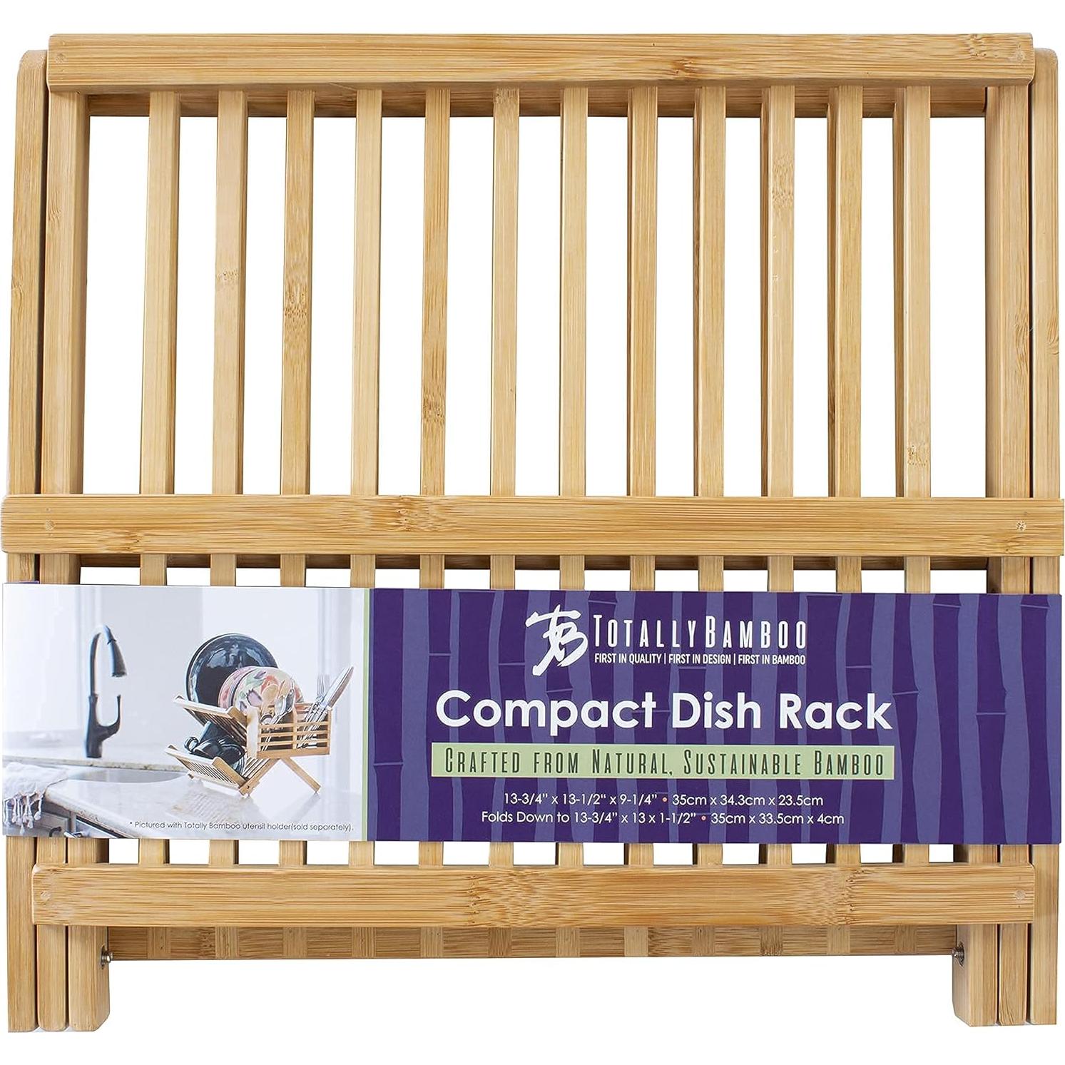 Estante de Secado de Platos Compacto Totally Bamboo 35.4x30.2cm