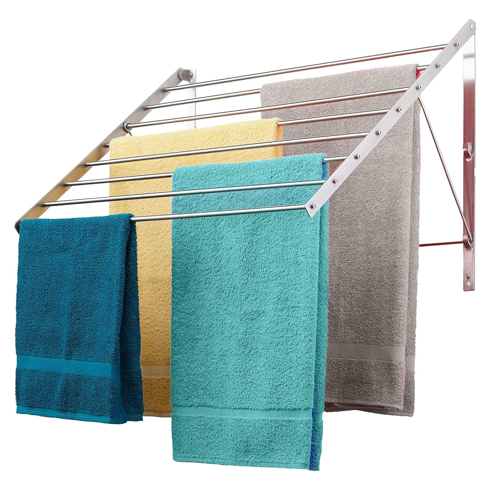 Estante para Secar Ropa Plegable Smartsome 56 cm Acero Inoxidable