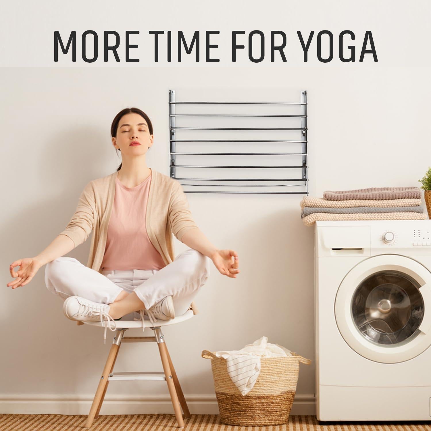 Estante para Secar Ropa Plegable Smartsome 56 cm Acero Inoxidable