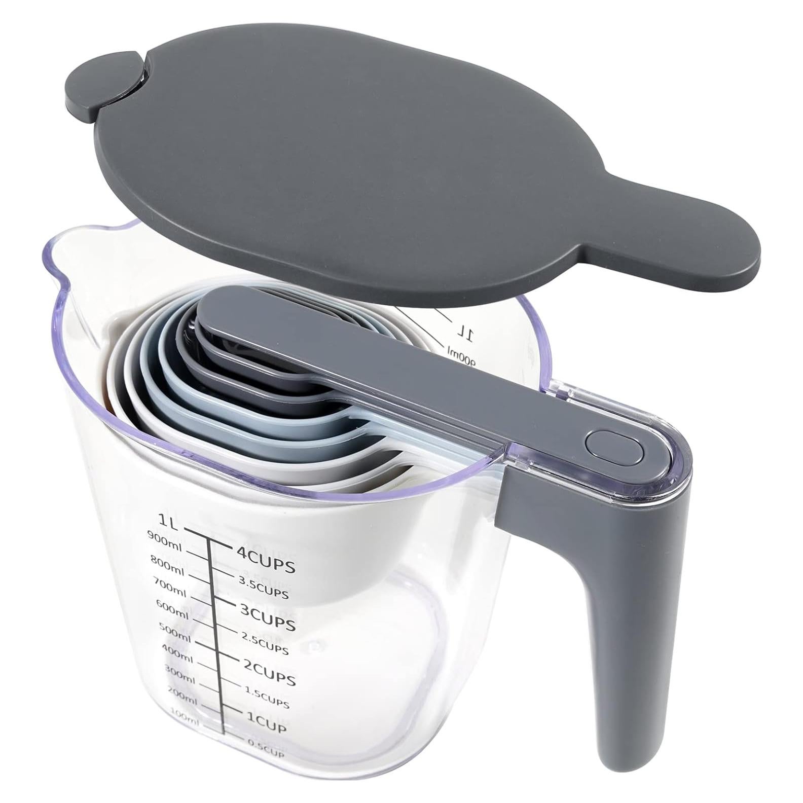 Juego de Tazas y Cucharas Medidoras 10 Piezas Libre de BPA