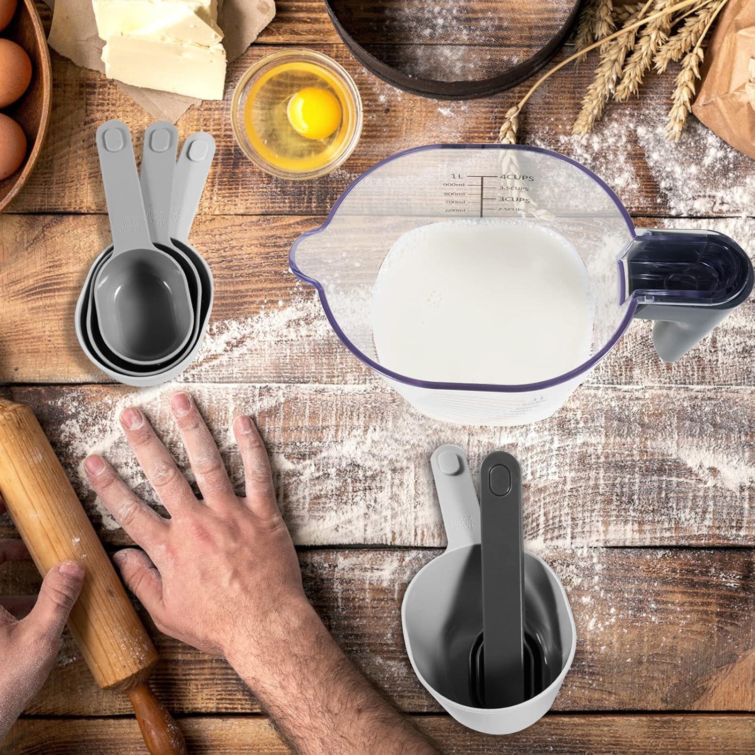 Juego de Tazas y Cucharas Medidoras 10 Piezas Libre de BPA