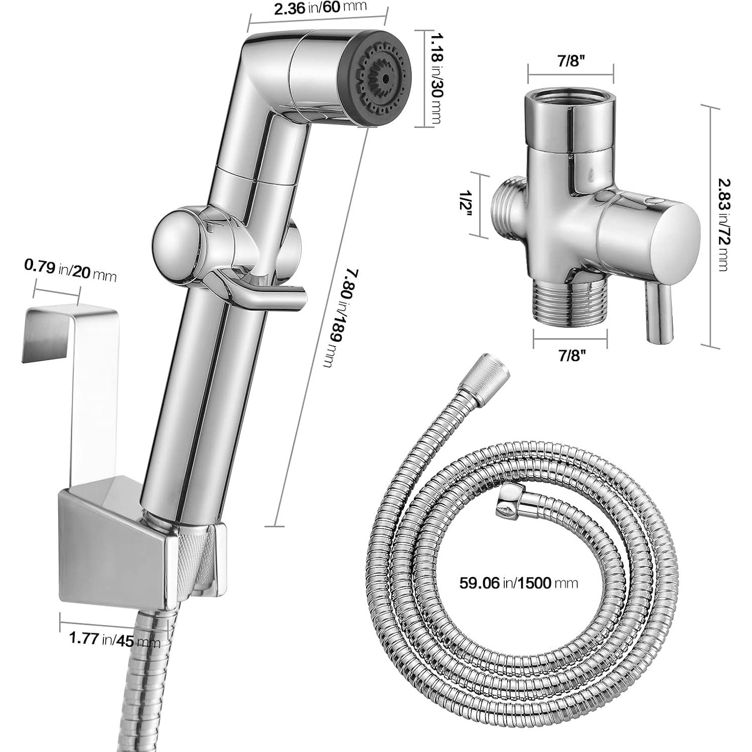 Ducha Musulmana JONKEAN Pulverizador Bidet Mano 1.5m Cromo