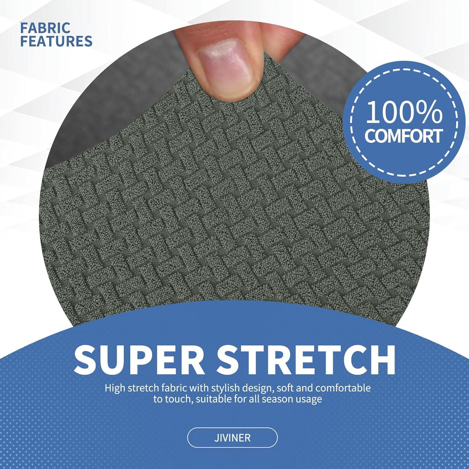 Funda de Sillón JIVINER Verde Militar 2 Piezas Ajustable 85% Poliester