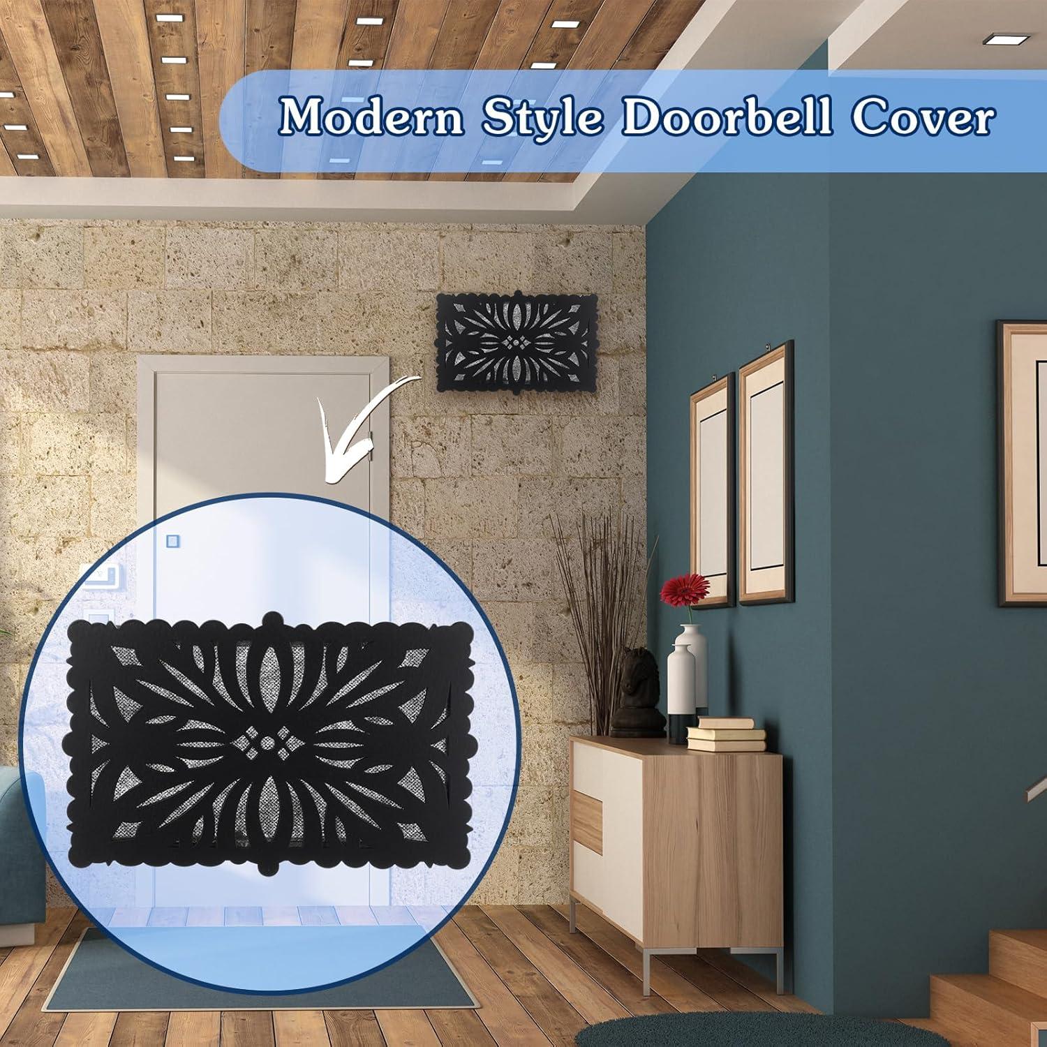 Cubierta de Timbre Saillong Negra para Pared Interior 24x15cm