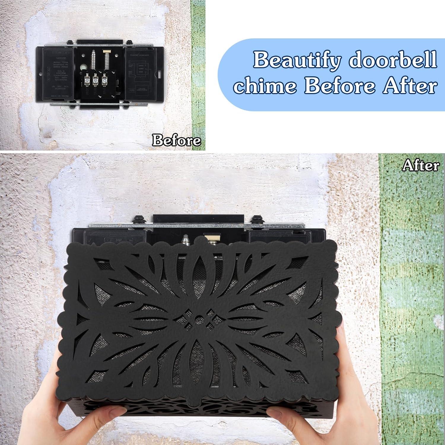 Cubierta de Timbre Saillong Negra para Pared Interior 24x15cm