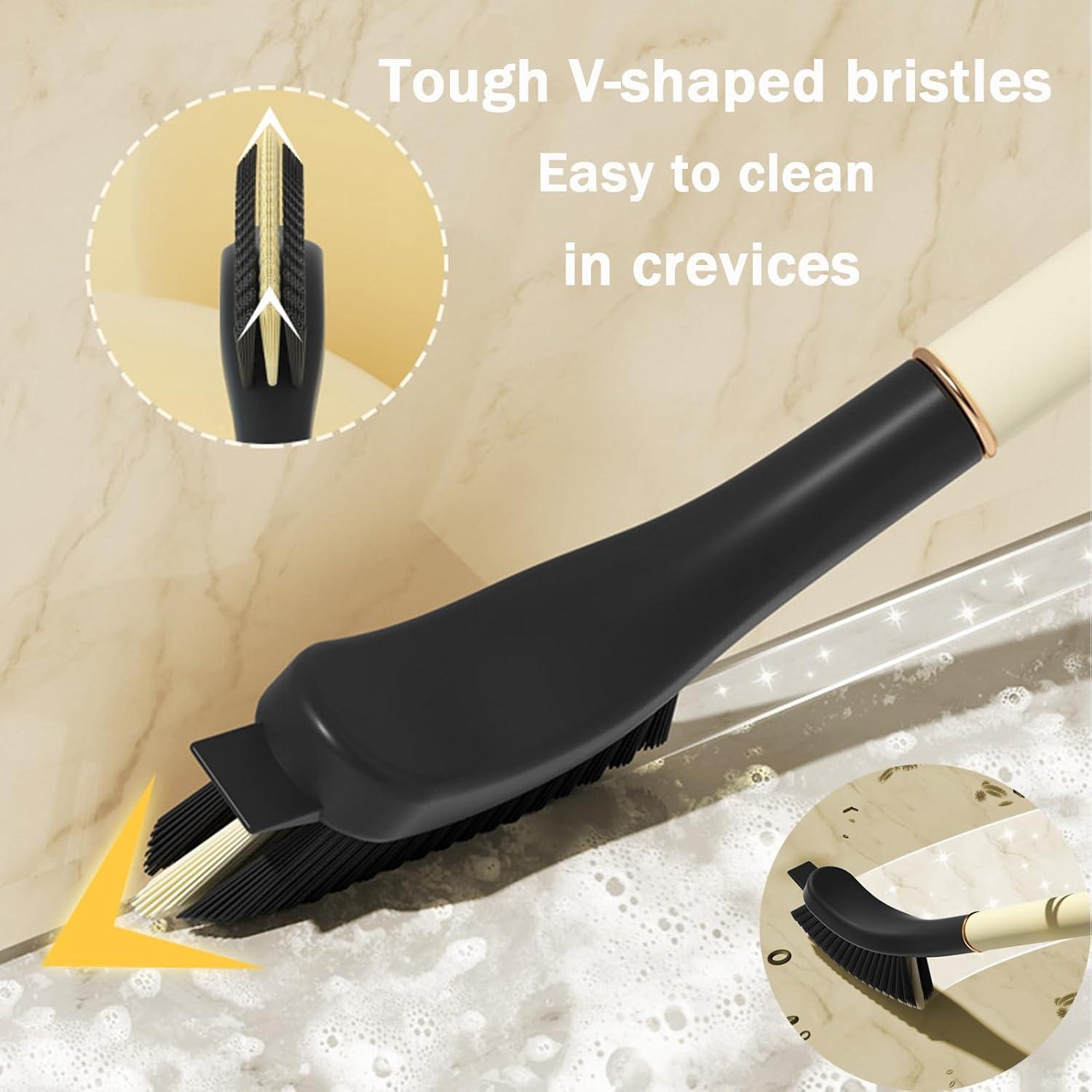 Cepillo de limpieza de ranuras MYLAMZAL 3 en 1 para baño