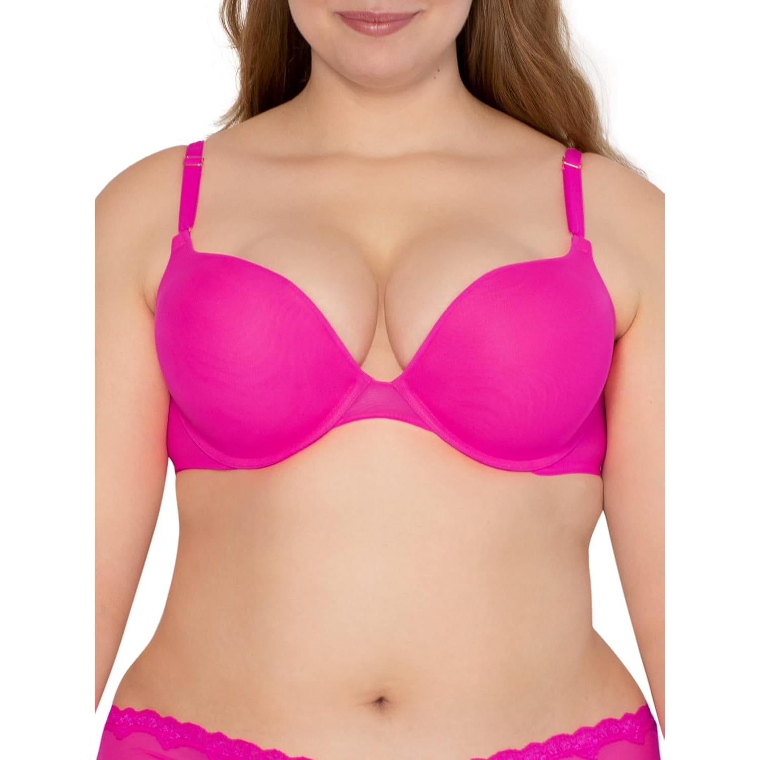 Sujetador Push-Up Smart & Sexy 36B Rosa Eléctrico Aros