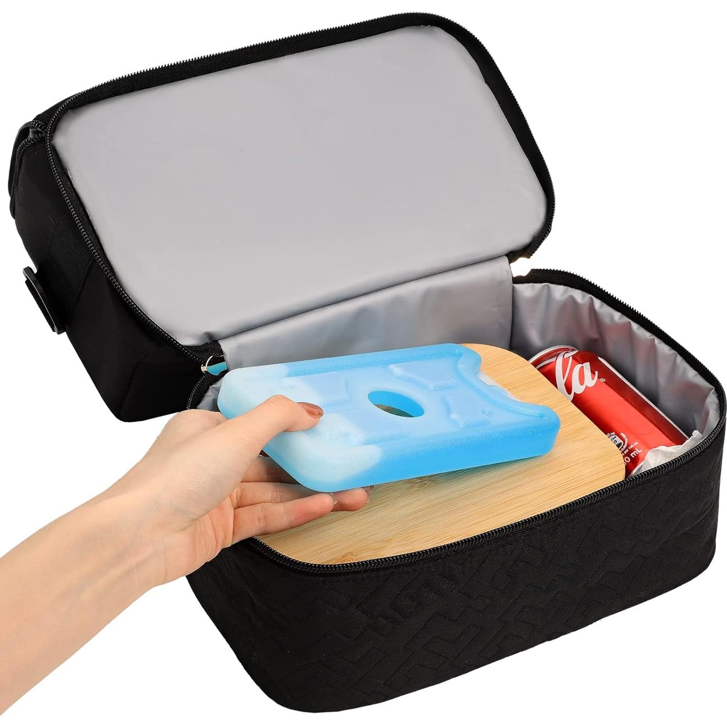 Bolsa de Almuerzo NISHEL Negra Doble Capa Aislada 10.6L