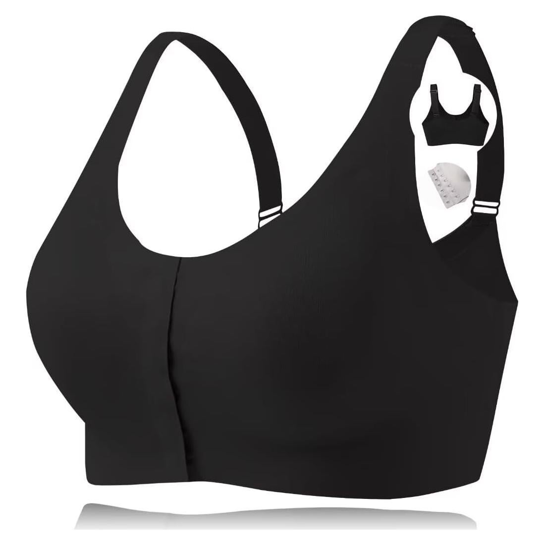 Sostén Quirúrgico Frontal Sin Costuras para Mastectomía