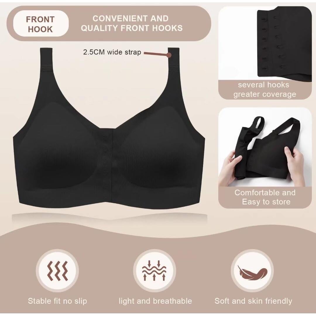 Sostén Quirúrgico Frontal Sin Costuras para Mastectomía