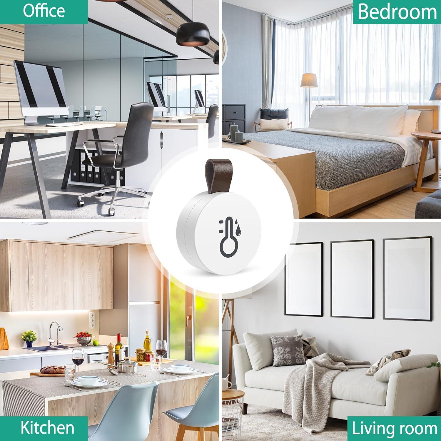 Termómetro Higrómetro Inalámbrico ORIA, 2 PCS, Bluetooth, Alerta