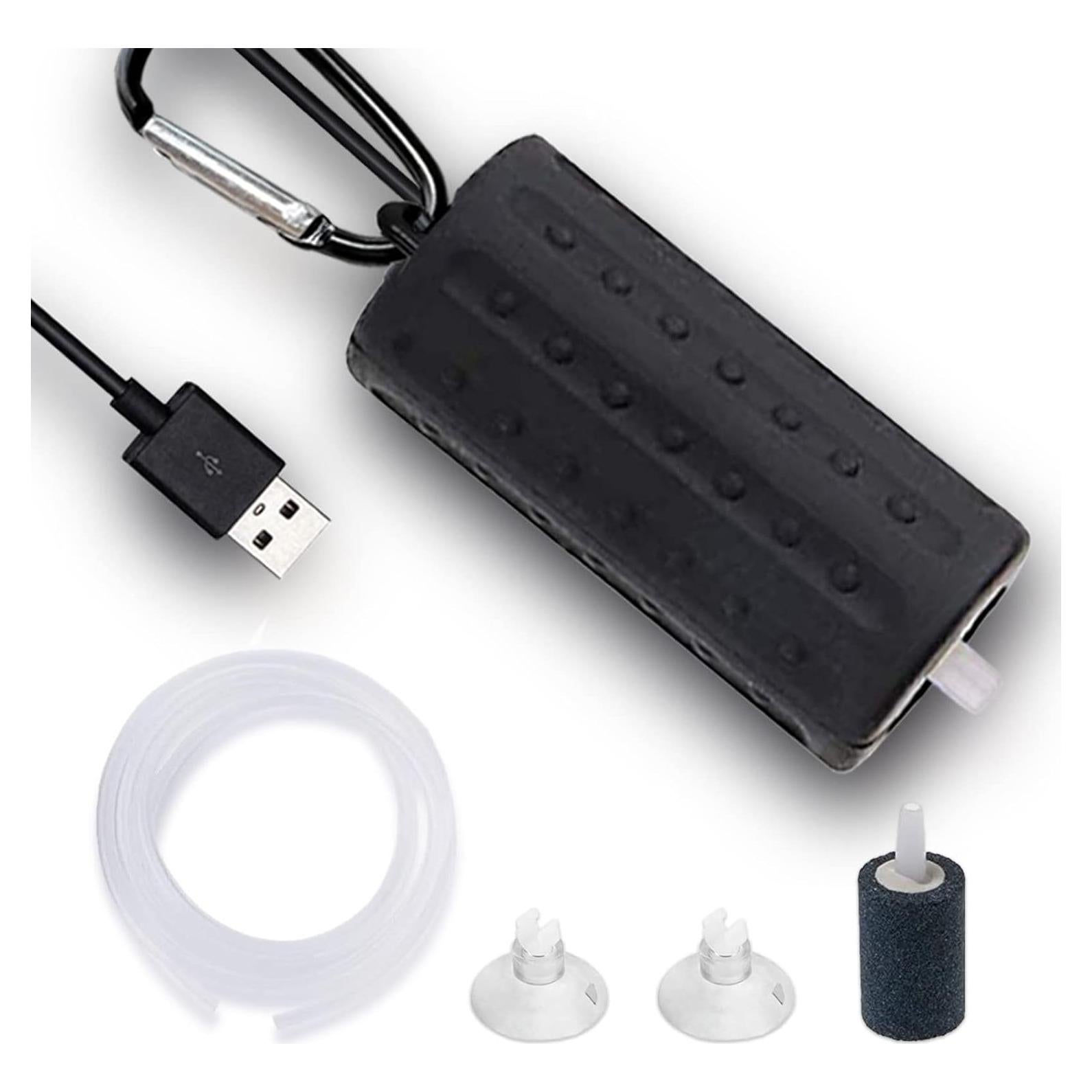 Bomba de Aire de Oxígeno USB para Acuario 49L - Negro