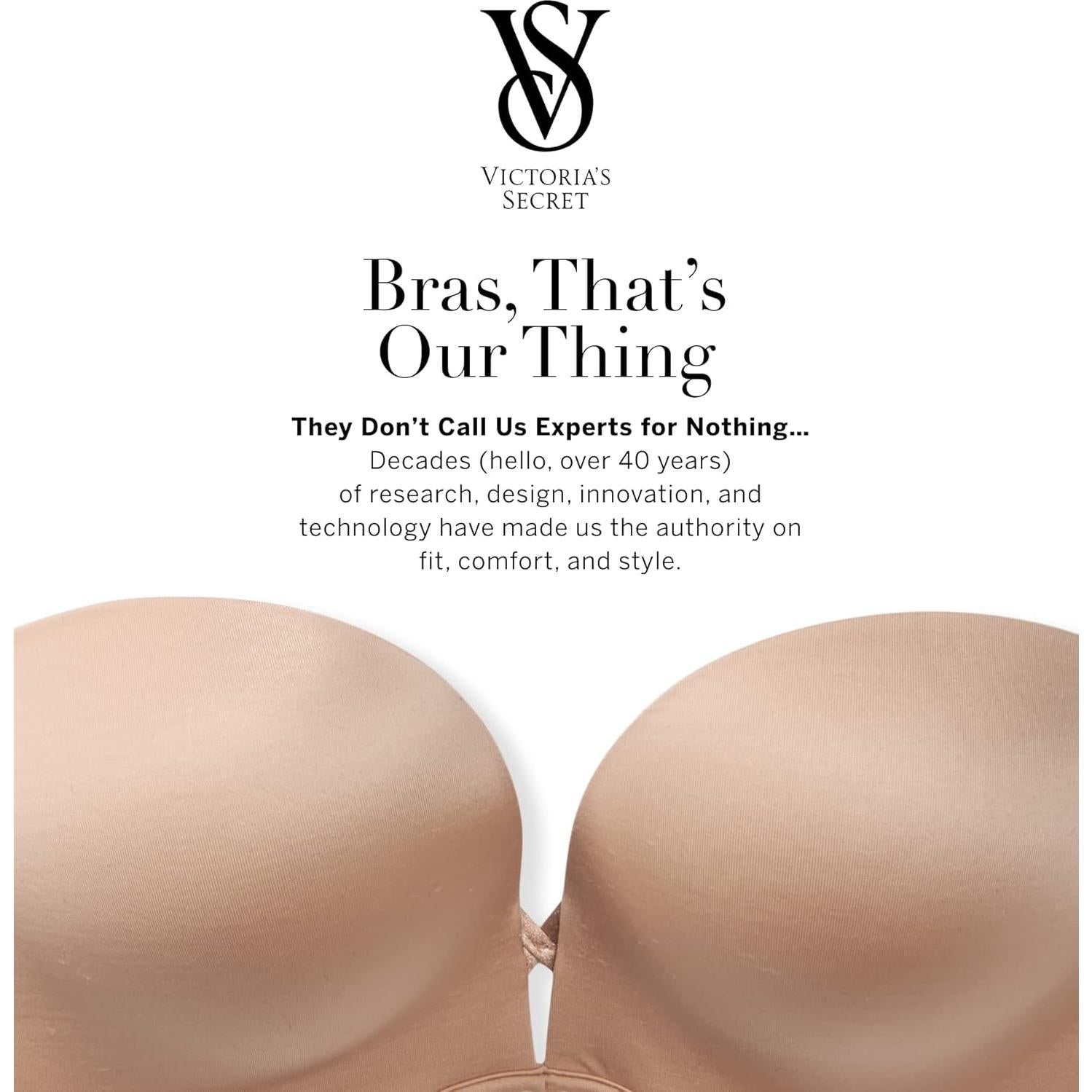 Sujetador sin tirantes Bombshell Push Up Victoria's Secret 34B Negro