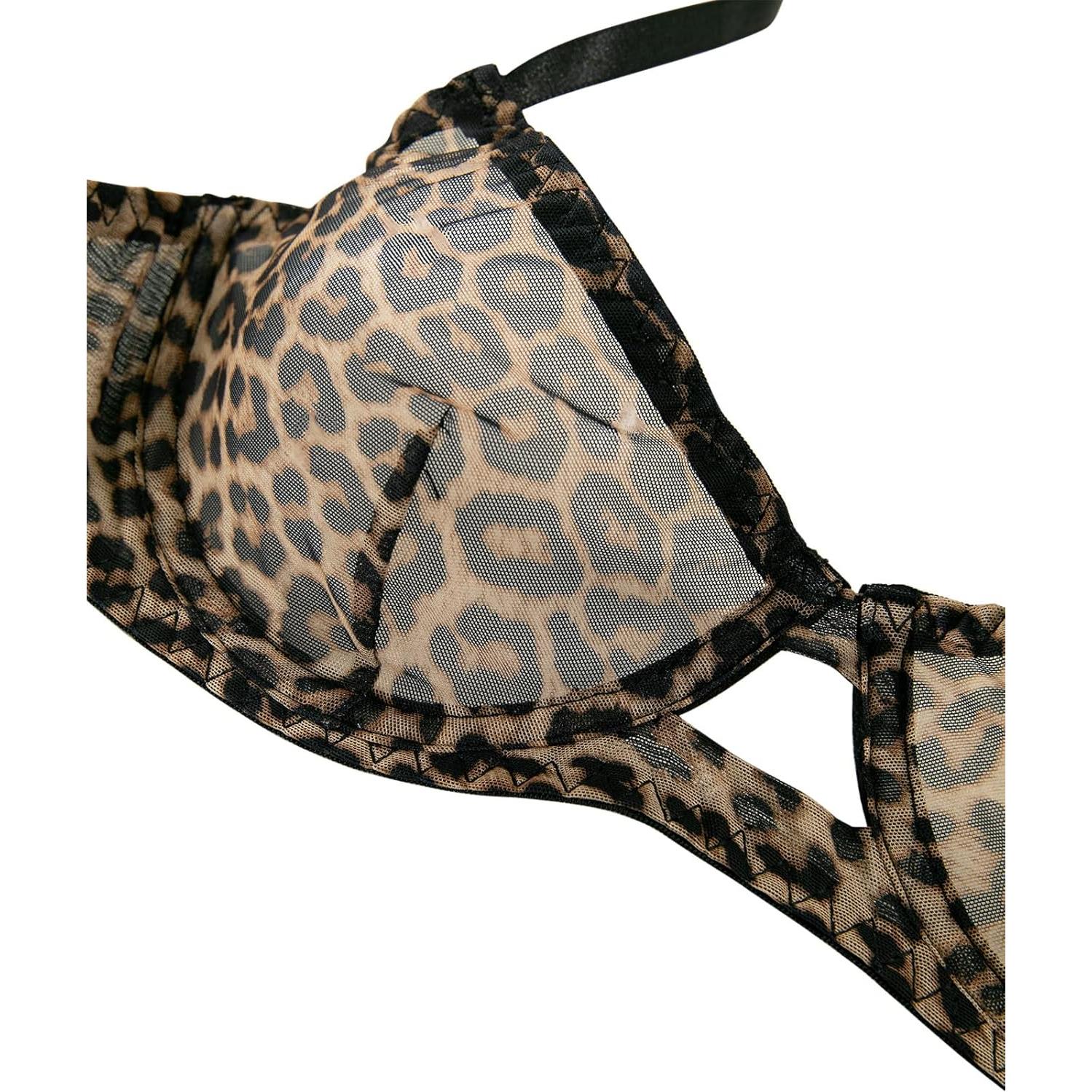 Conjunto Lencería Push Up Lilosy Leopardo Mediano