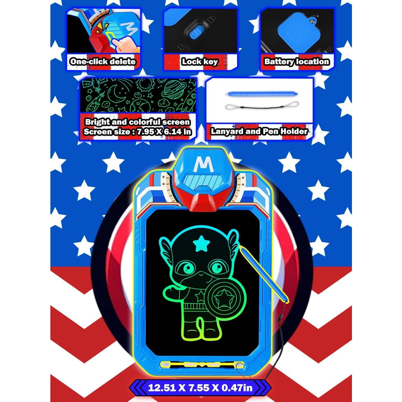 Tableta de Escritura LCD 10" Fullware Héroe Mecánico Azul