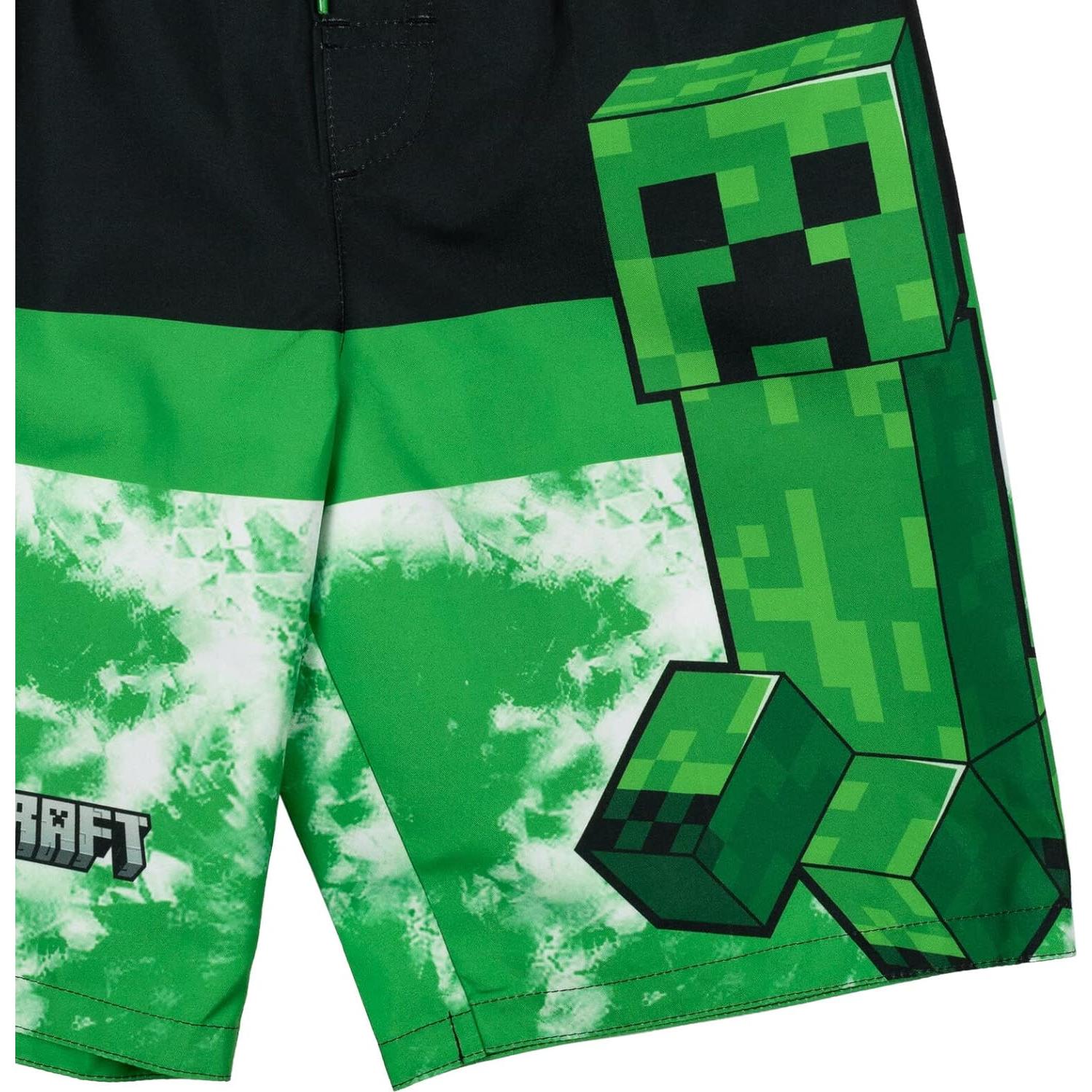 Pantalones de baño Minecraft UPF 50+ para niños 5-6 años