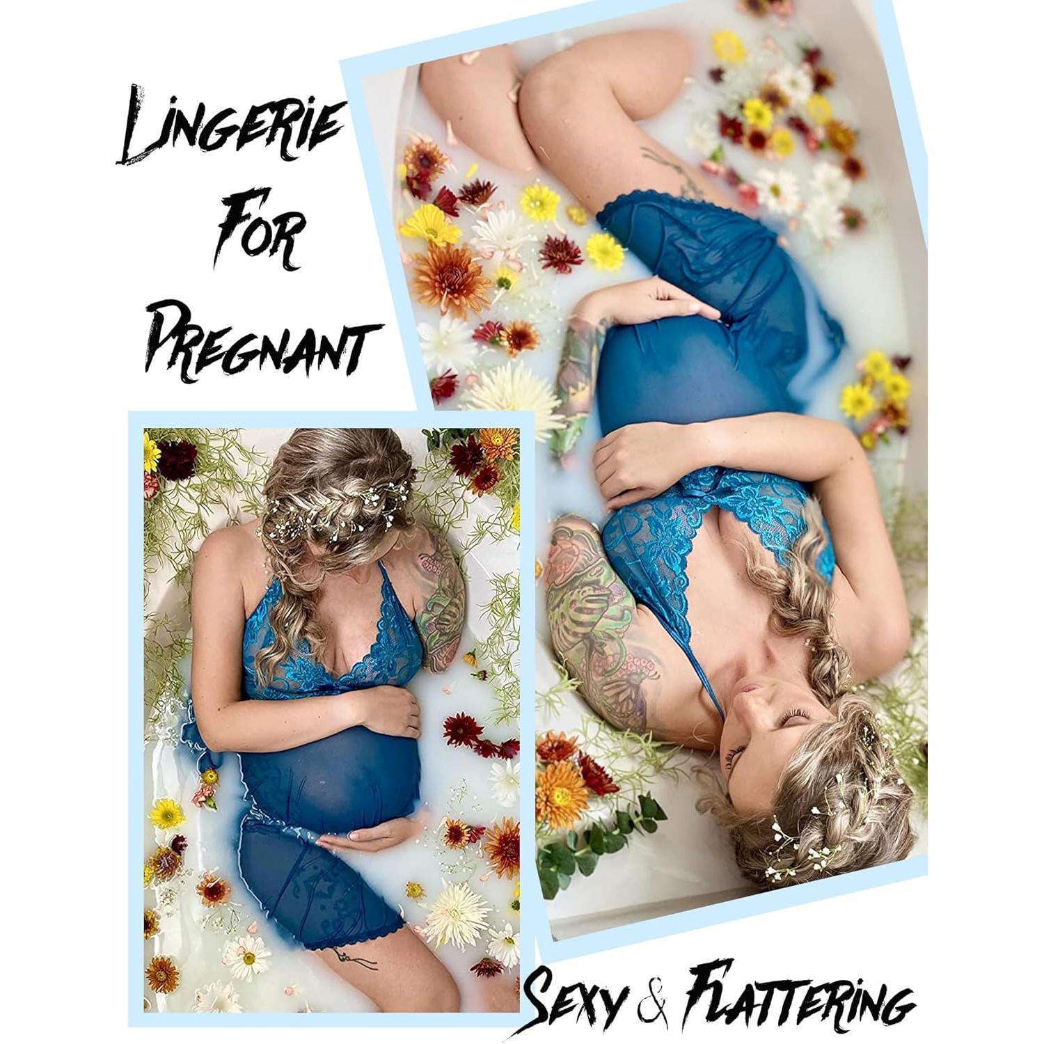 Lencería Babydoll Avidlove Azul Oscuro Mediana Encaje