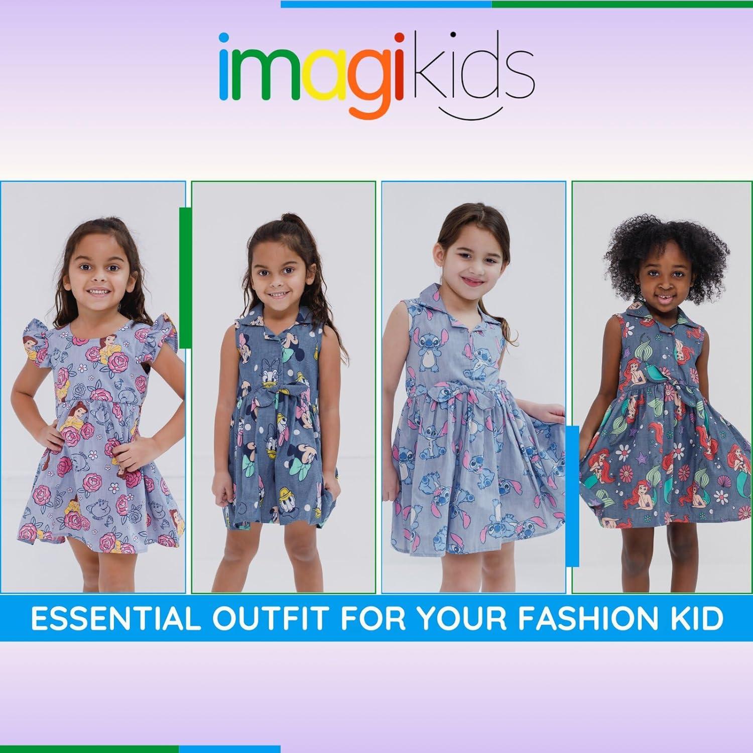 Vestido Skater Floral Disney Belle 2T para Niña